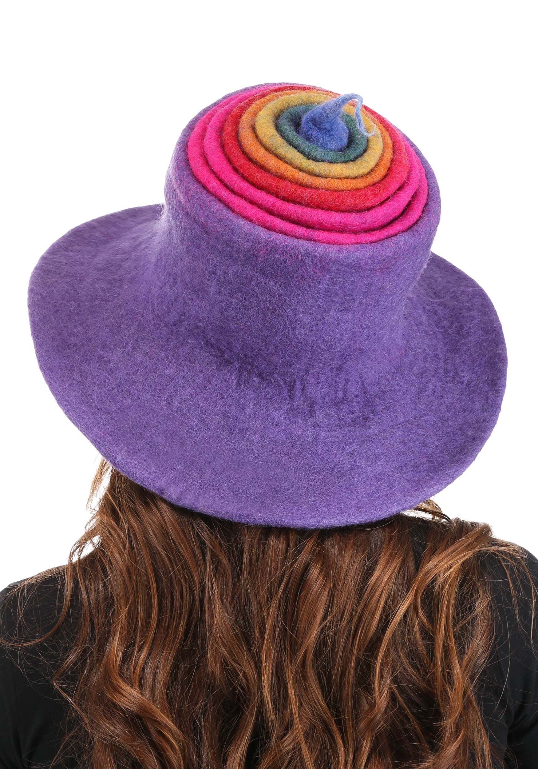 Heartfelted Rainbow Borealis Witch Costume Hat