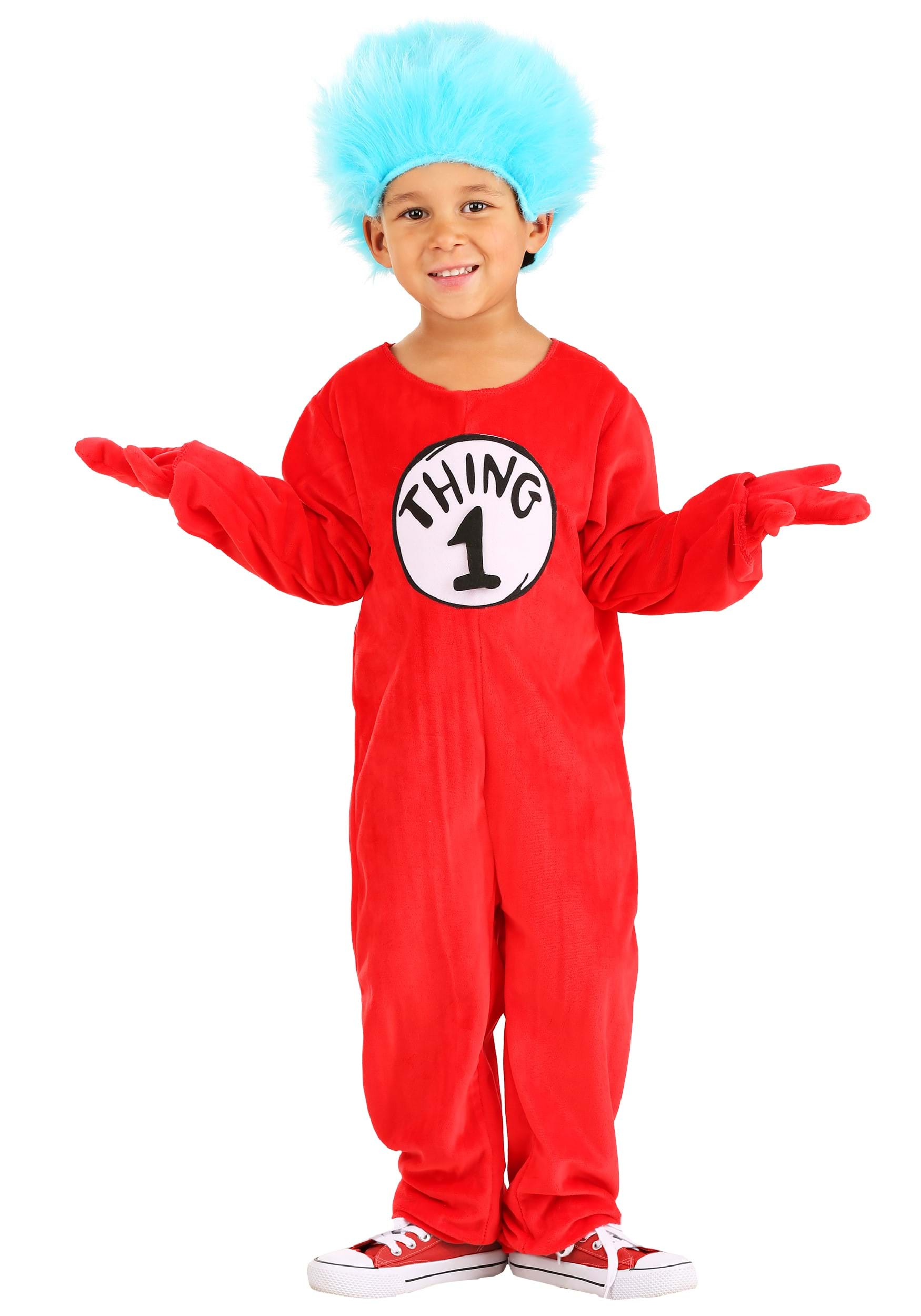 Toddler Dr. Seuss Deluxe Thing 1 & 2 Costume 2 Toddler Dr. Seuss Deluxe Thing 1 & 2 Costume
