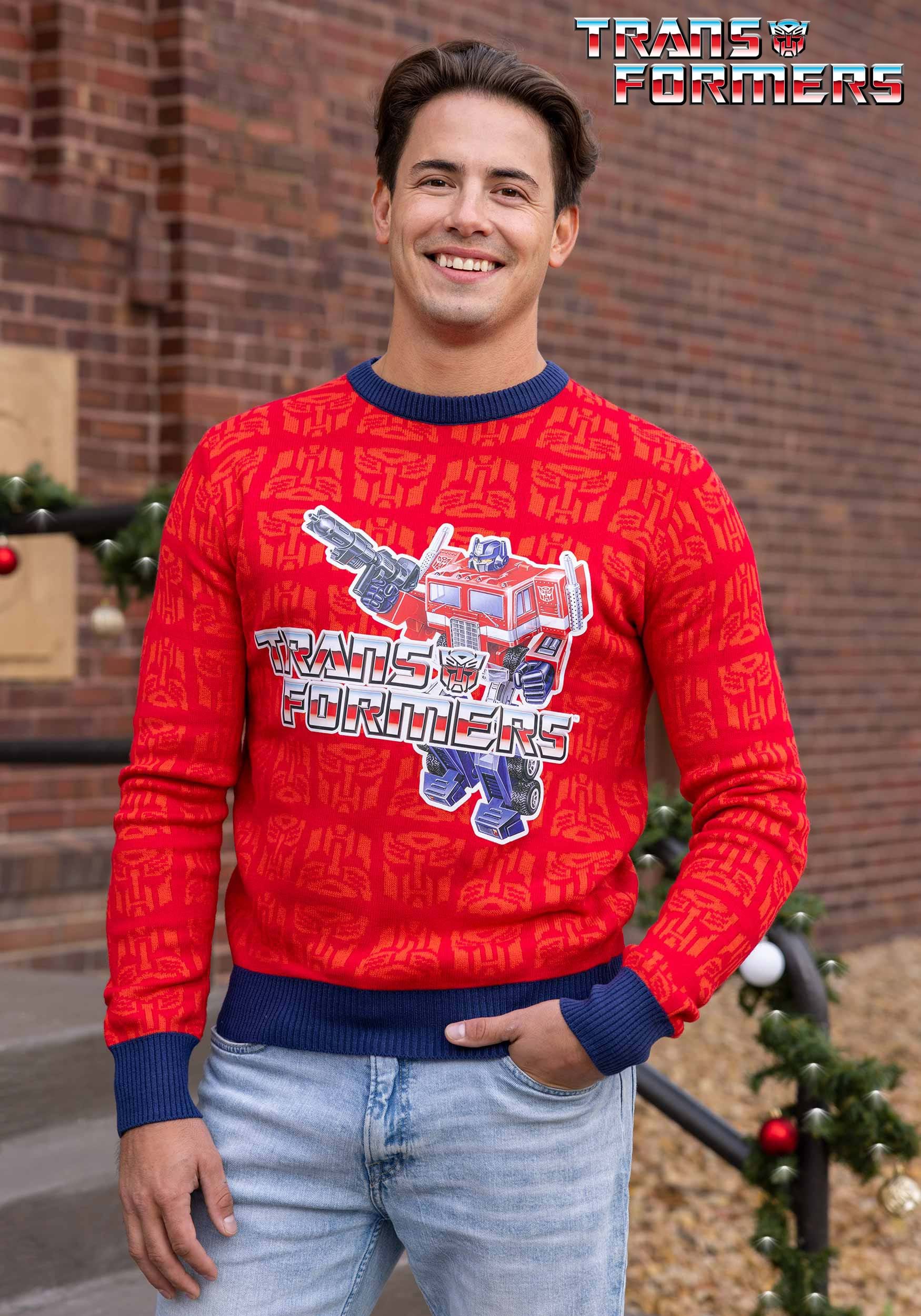 Ugly Christmas Transformers Adult Sweater