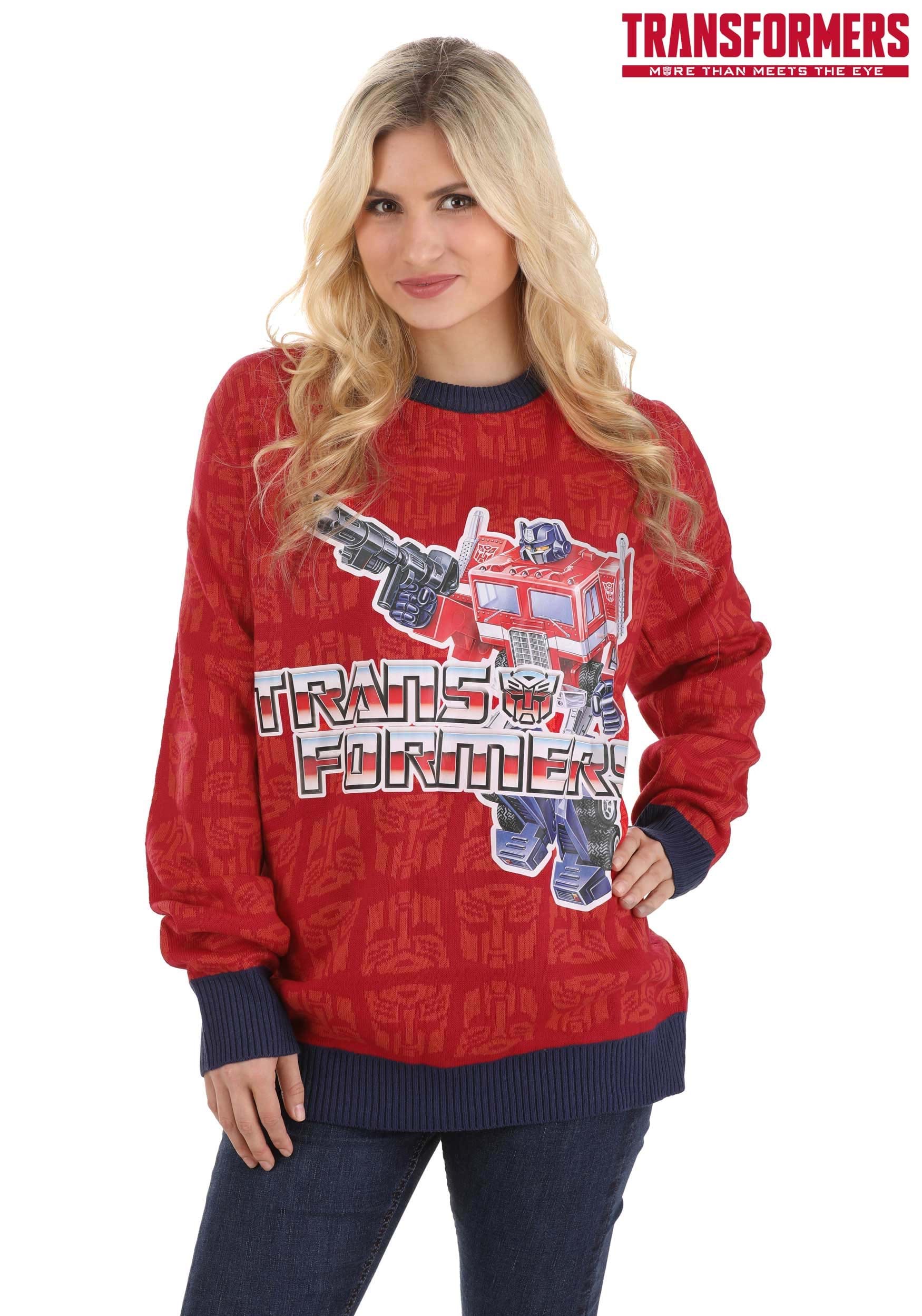 Ugly Christmas Transformers Adult Sweater