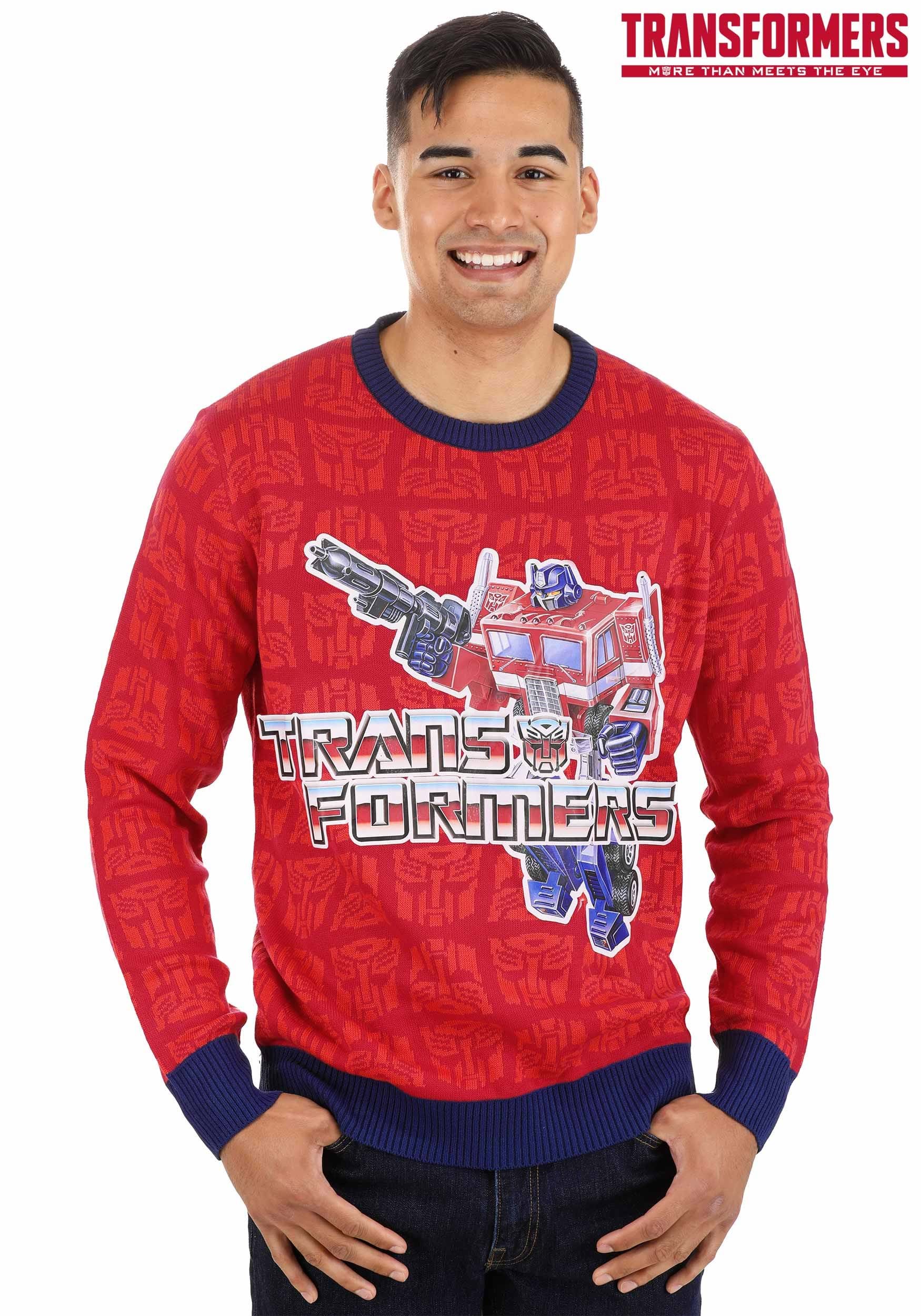 Ugly Christmas Transformers Adult Sweater