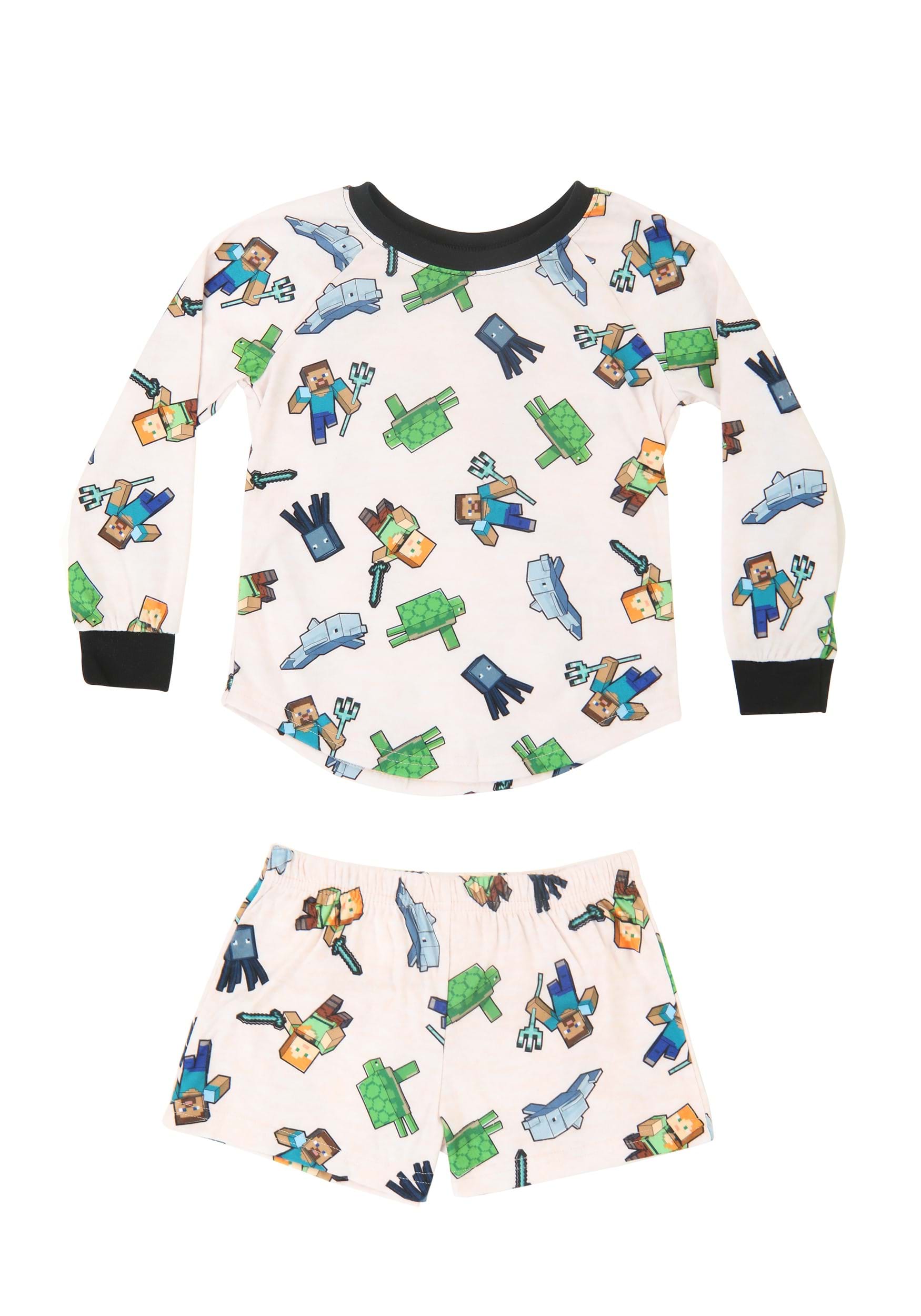 Minecraft Ocean Fun Girl's Sleep Shorts Set 1 Minecraft Ocean Fun Girl's Sleep Shorts Set
