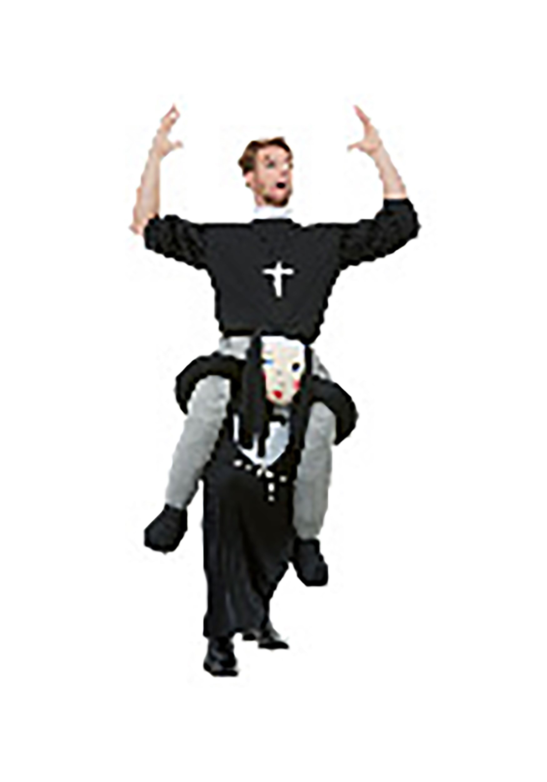 Piggyback Nun Costume for Adults