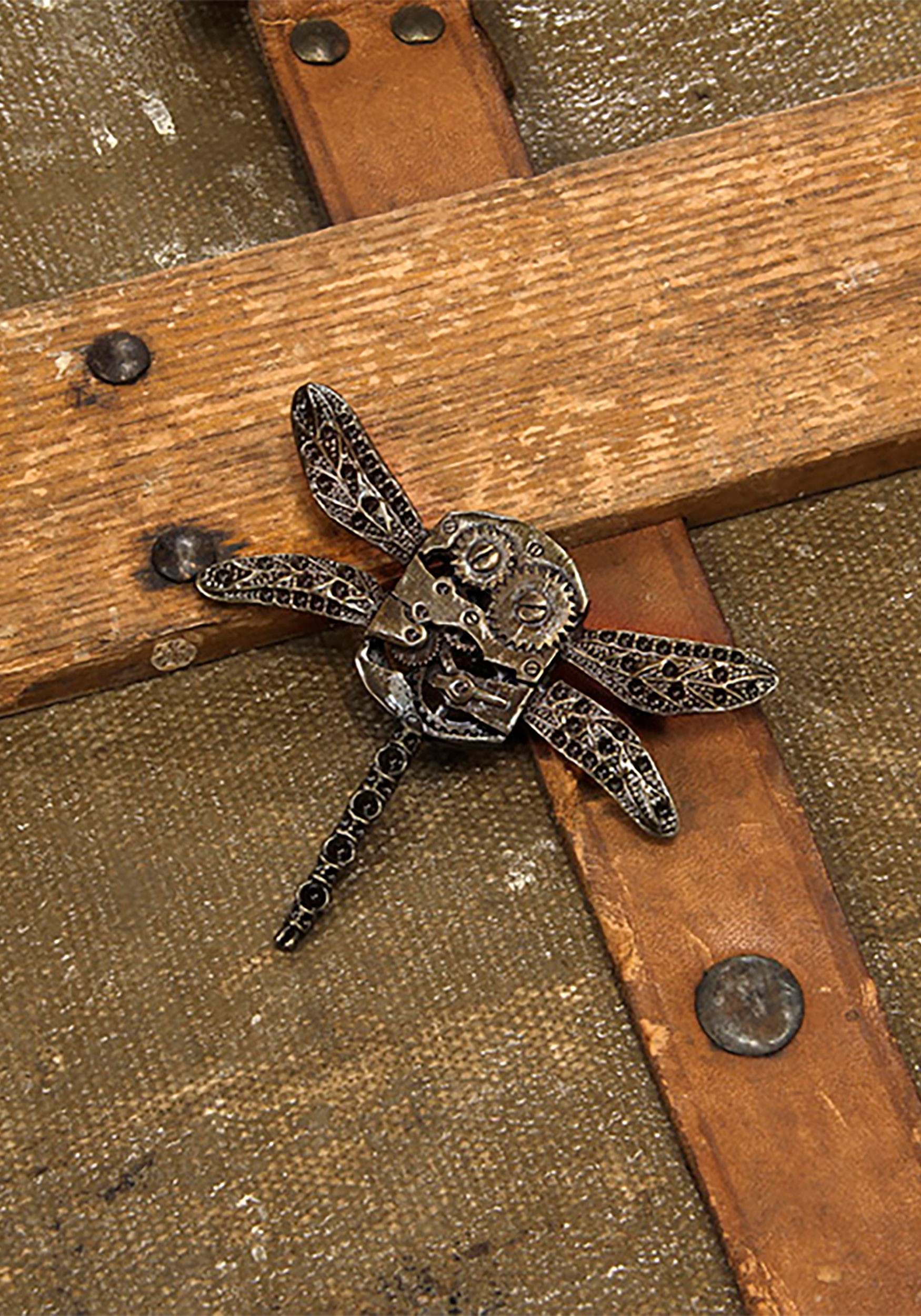 Antique Dragonfly Gear Steampunk Pin