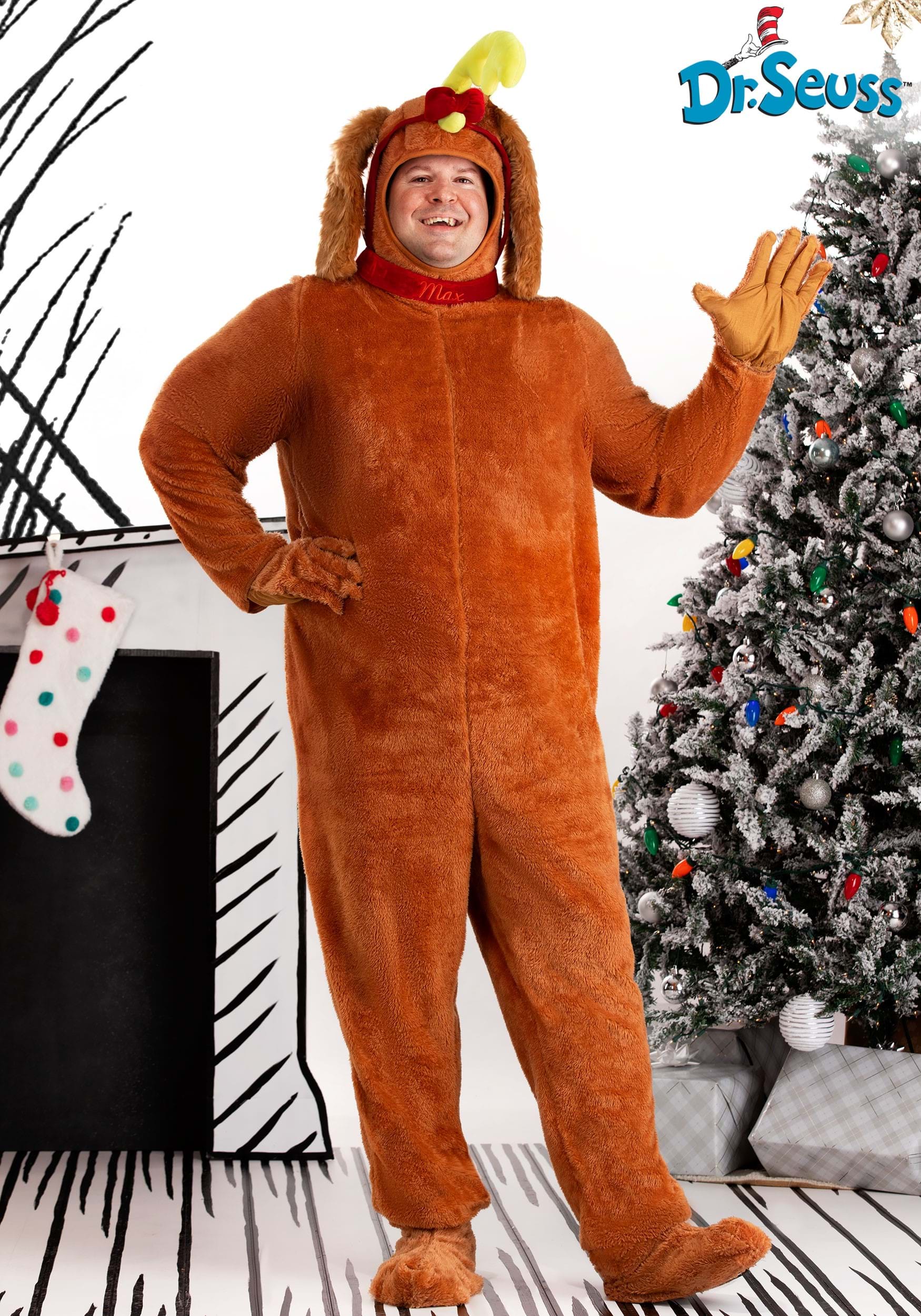 Adult Plus Size Dr. Seuss The Grinch Max Costume