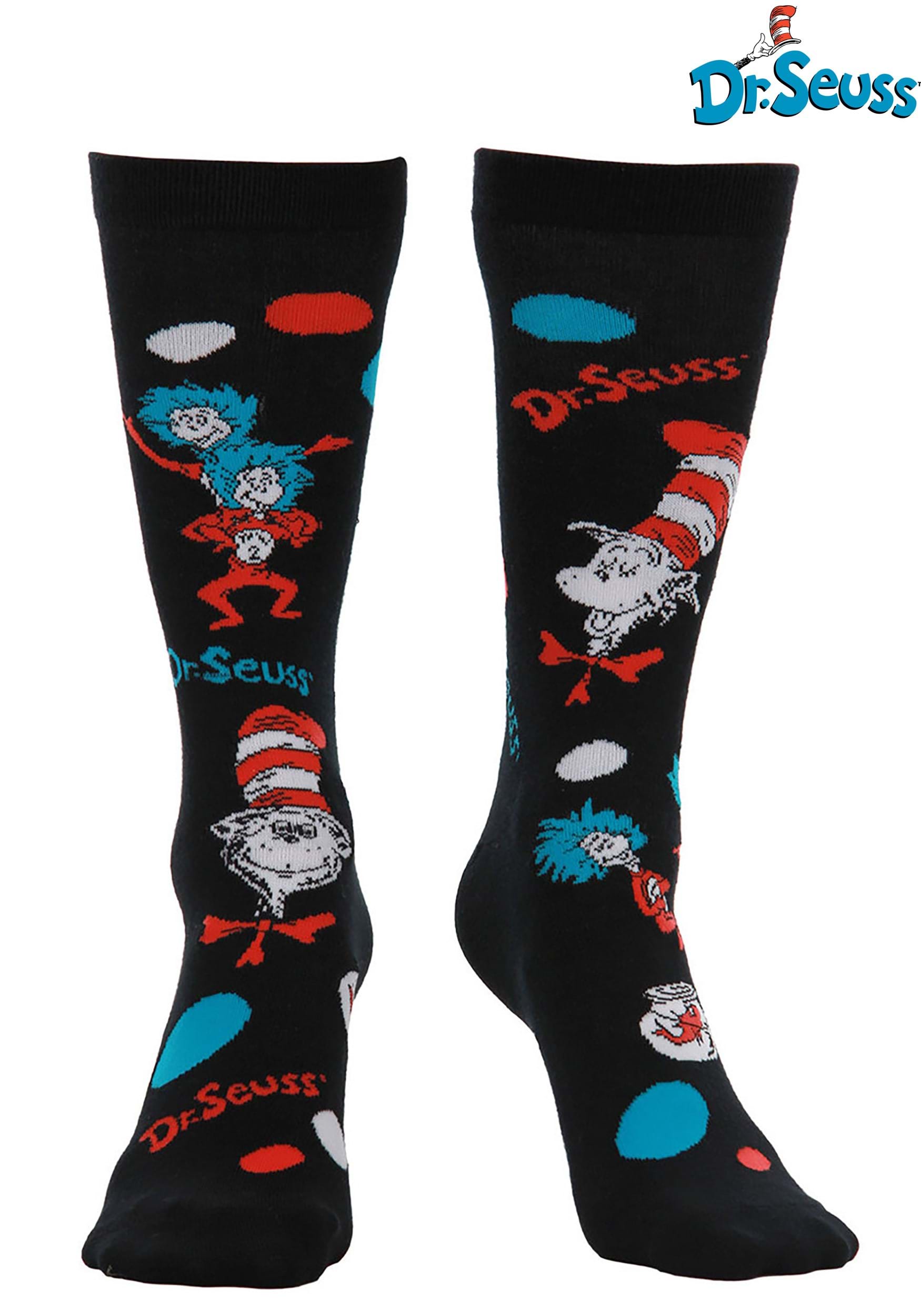 The Cat In The Hat Pattern Socks for Adults
