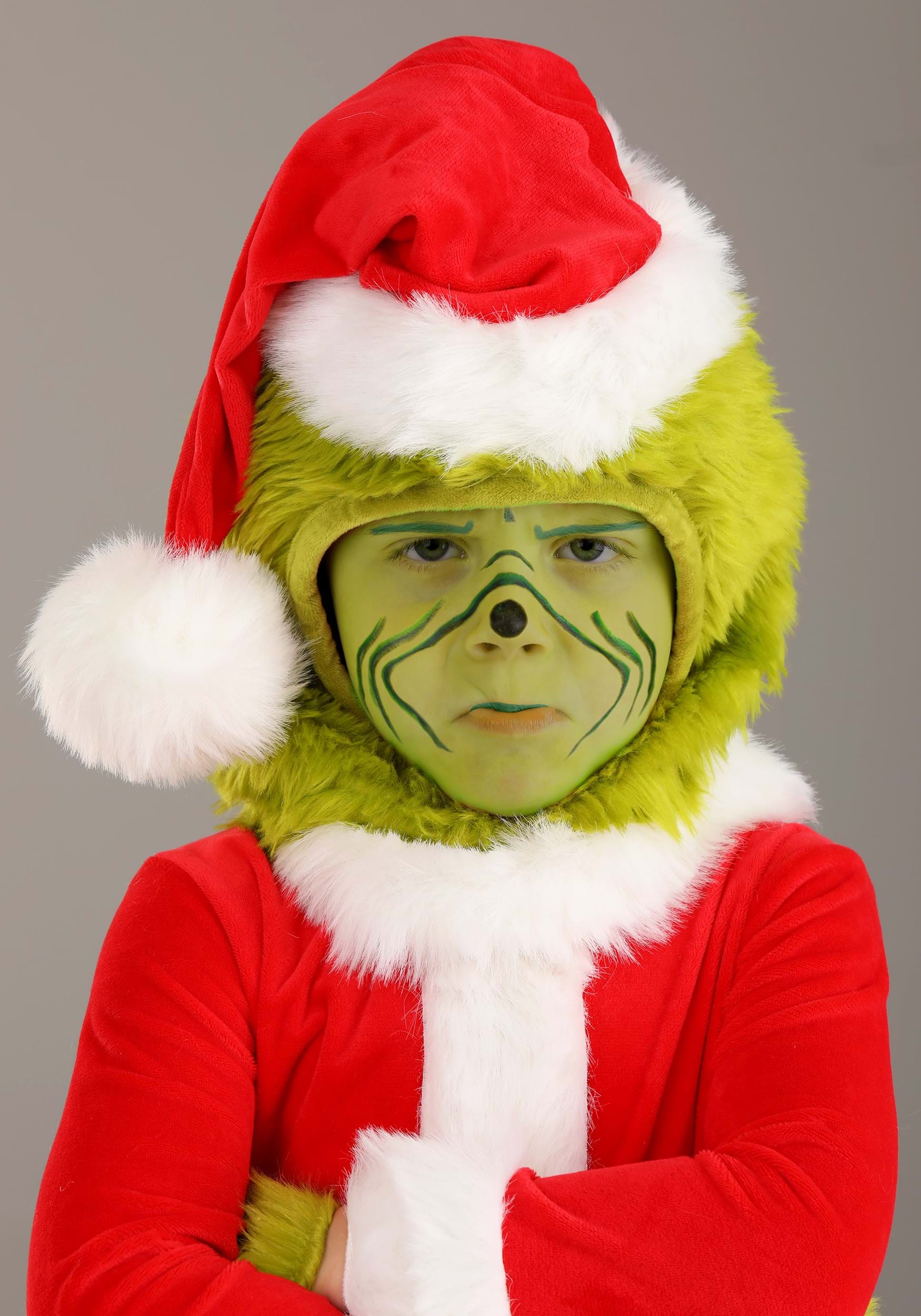 Toddler Grinch Santa Dr. Seuss Open Face Costume