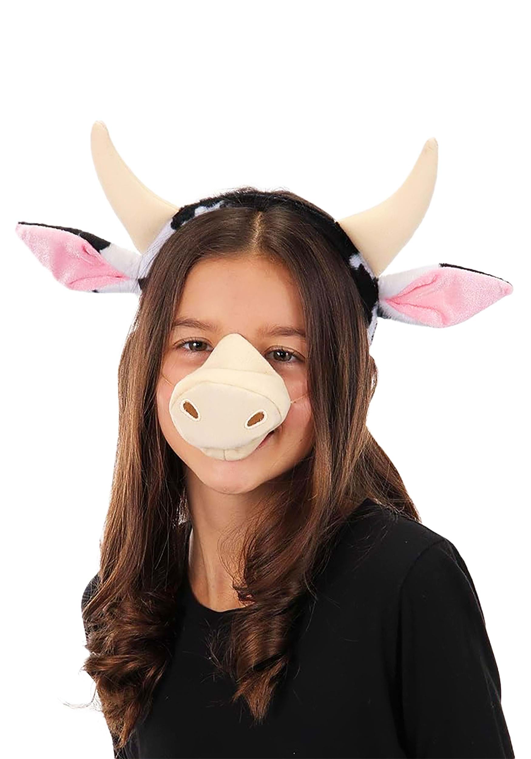 Spotted Cow Ears and Tail Costume Set