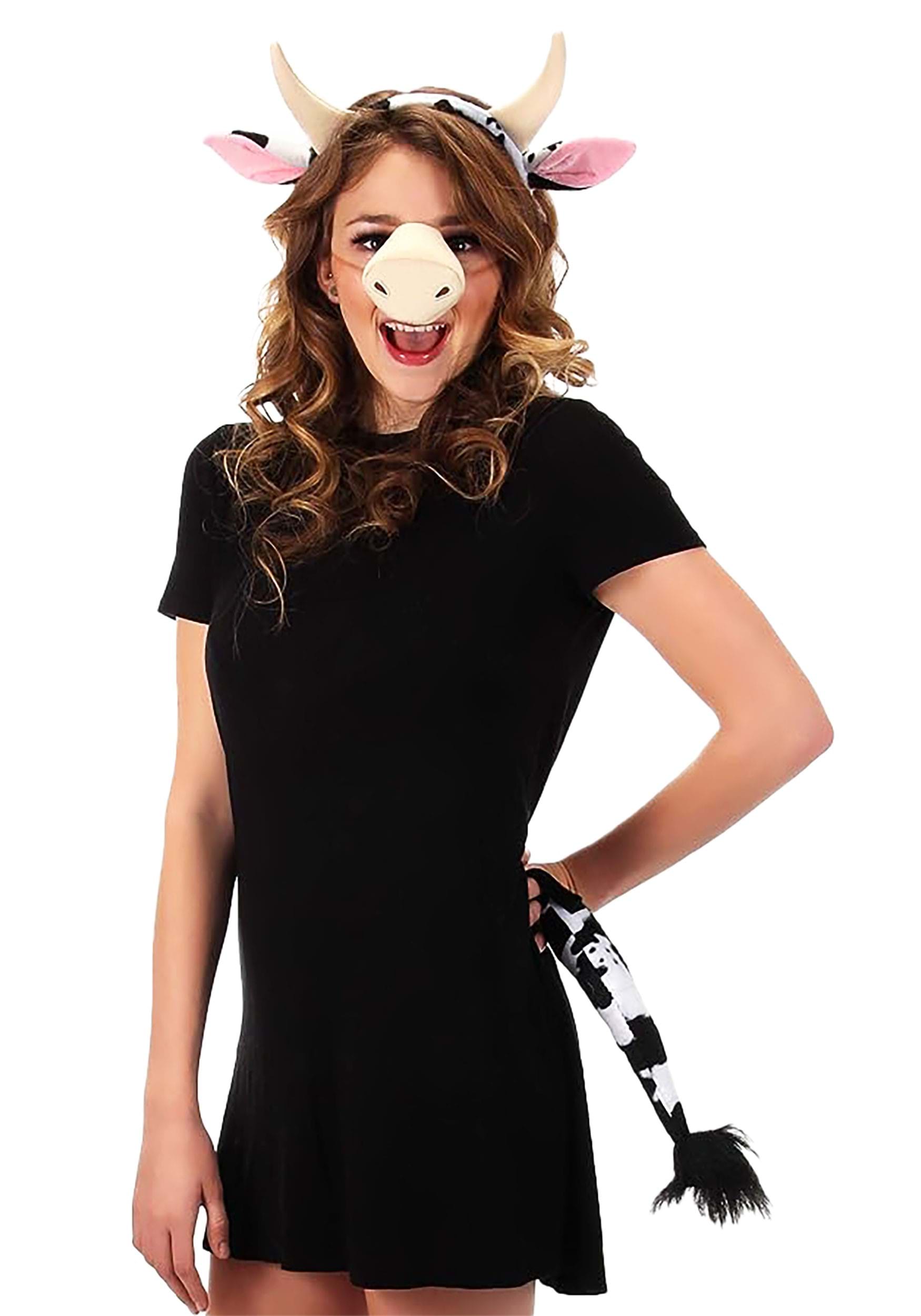Spotted Cow Ears and Tail Costume Set