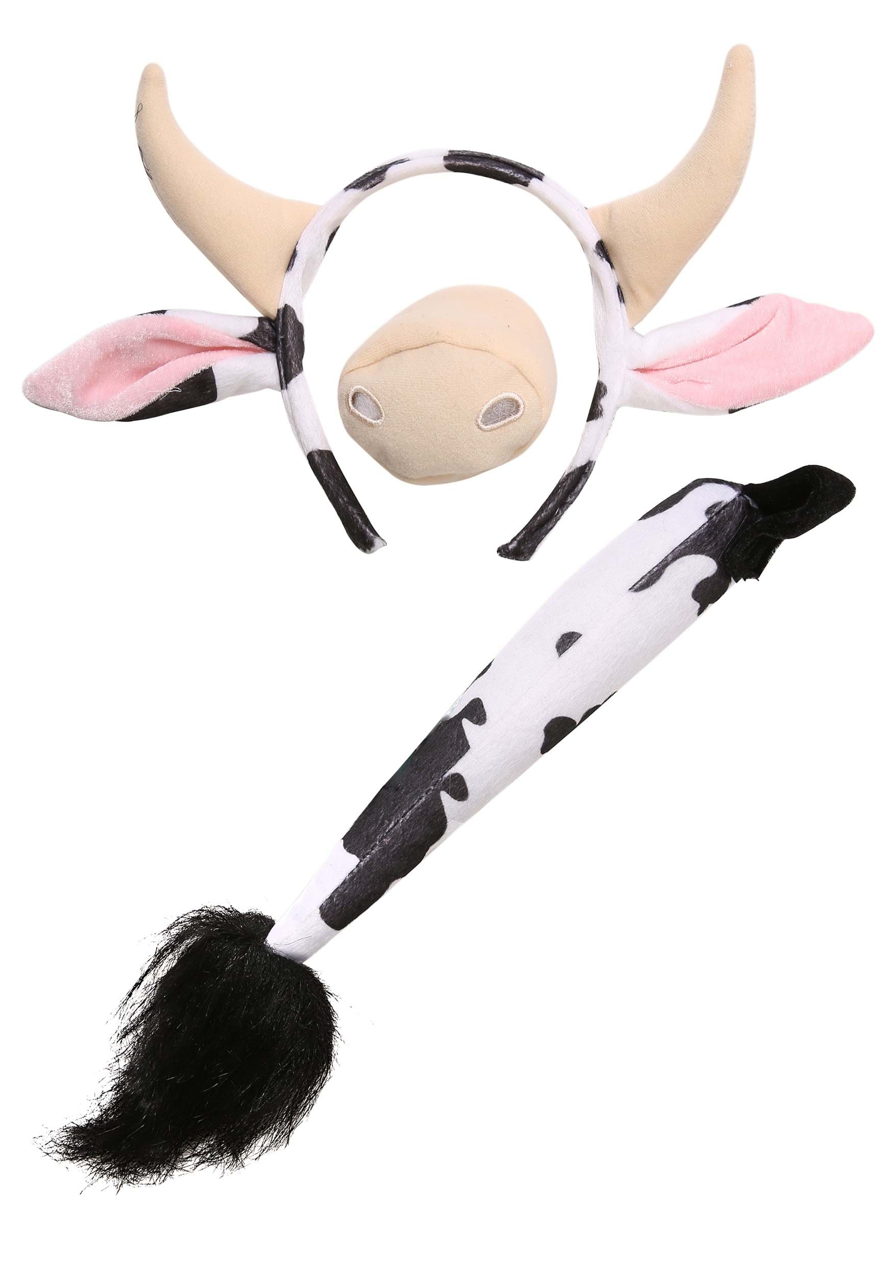 Spotted Cow Ears and Tail Costume Set
