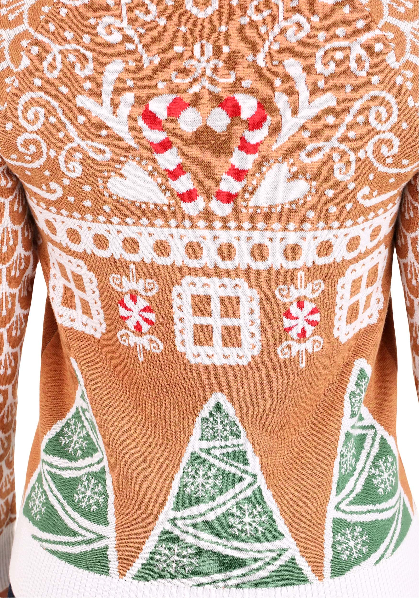 Gingerbread House Ugly Christmas Sweater for Women