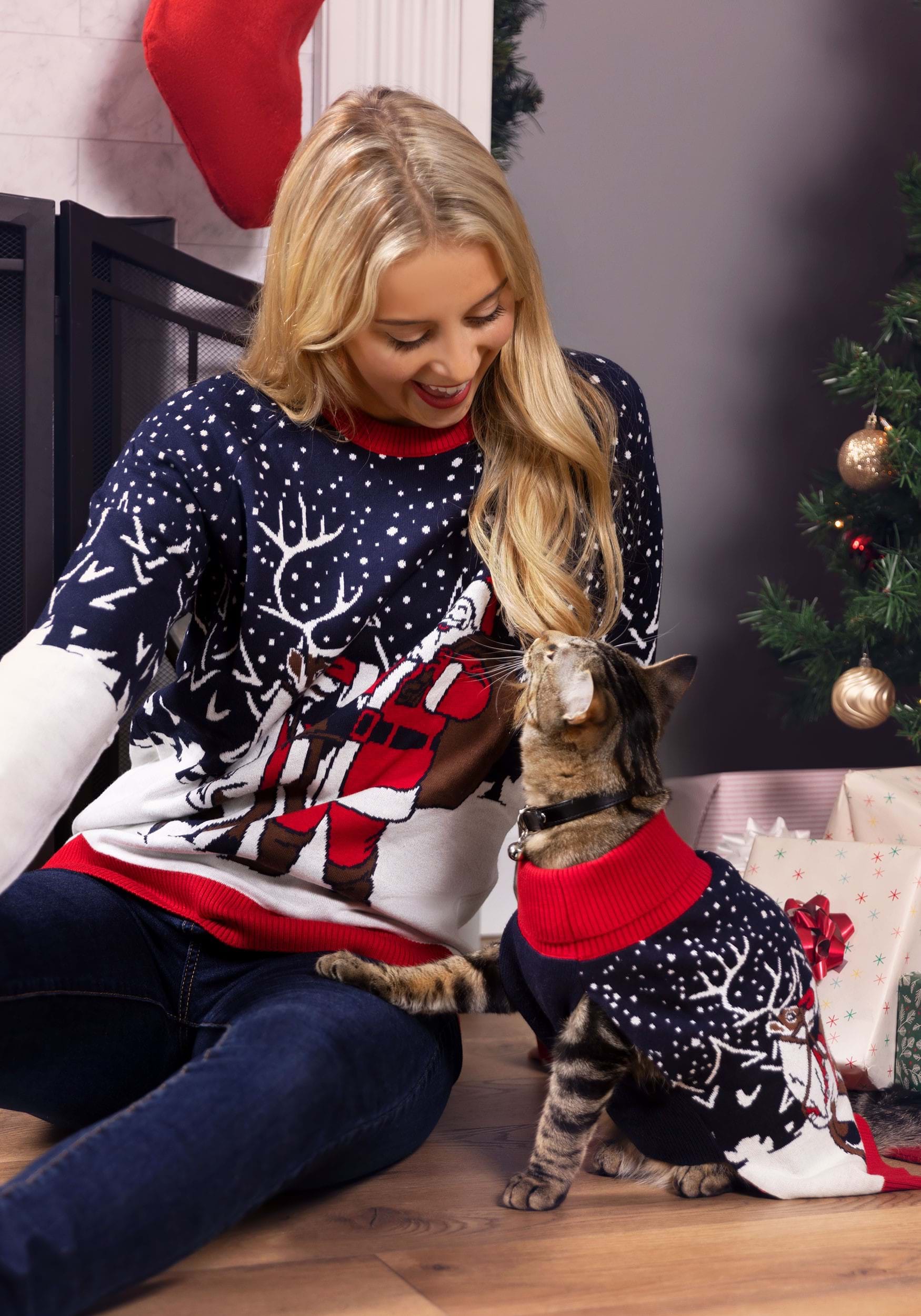 Pet Santa and Reindeer Sweater 4 Pet Santa and Reindeer Sweater