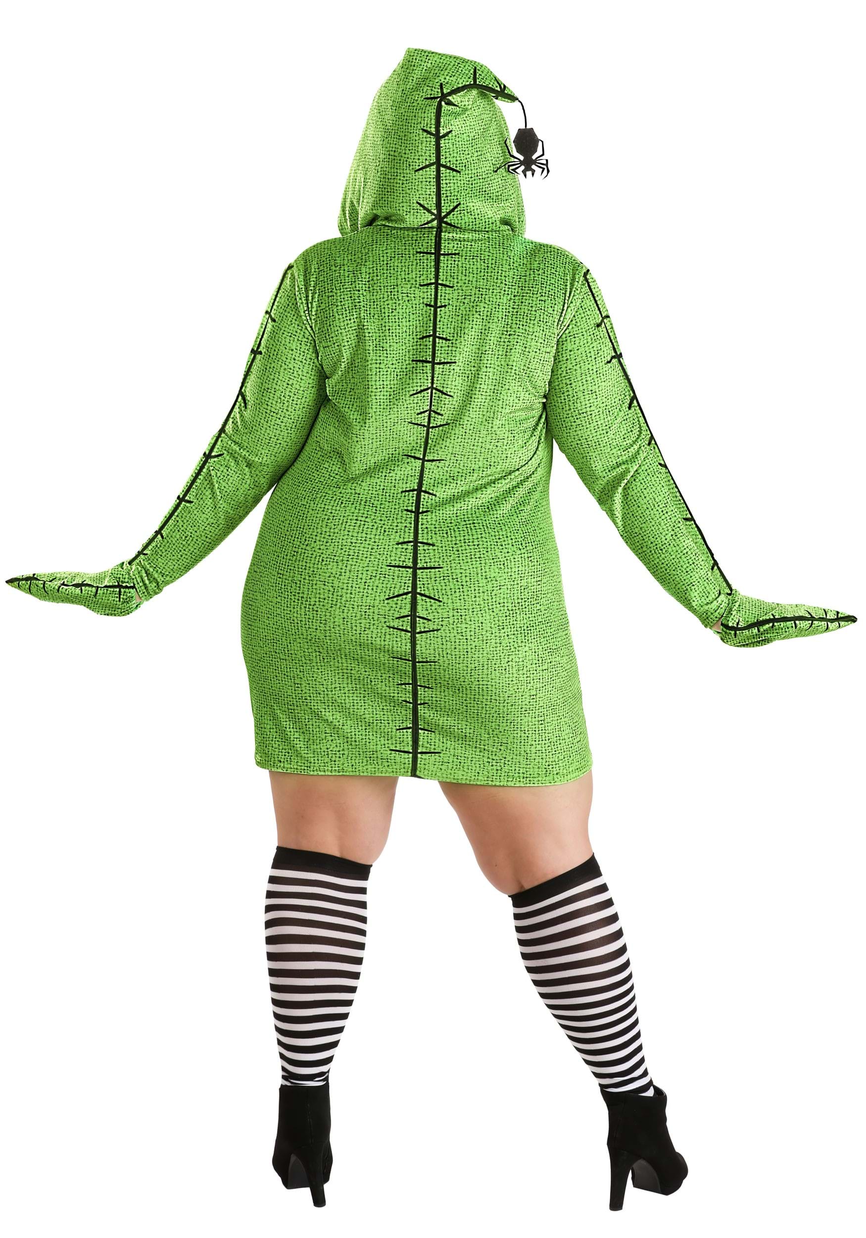 Plus Size Disney Oogie Boogie Hoodie Costume Dress for Women 7 Plus Size Disney Oogie Boogie Hoodie Costume Dress for Women