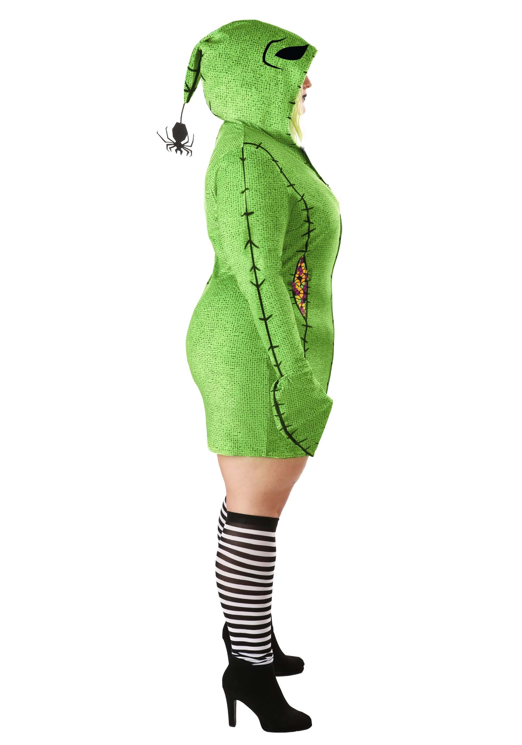 Plus Size Disney Oogie Boogie Hoodie Costume Dress for Women 9 Plus Size Disney Oogie Boogie Hoodie Costume Dress for Women