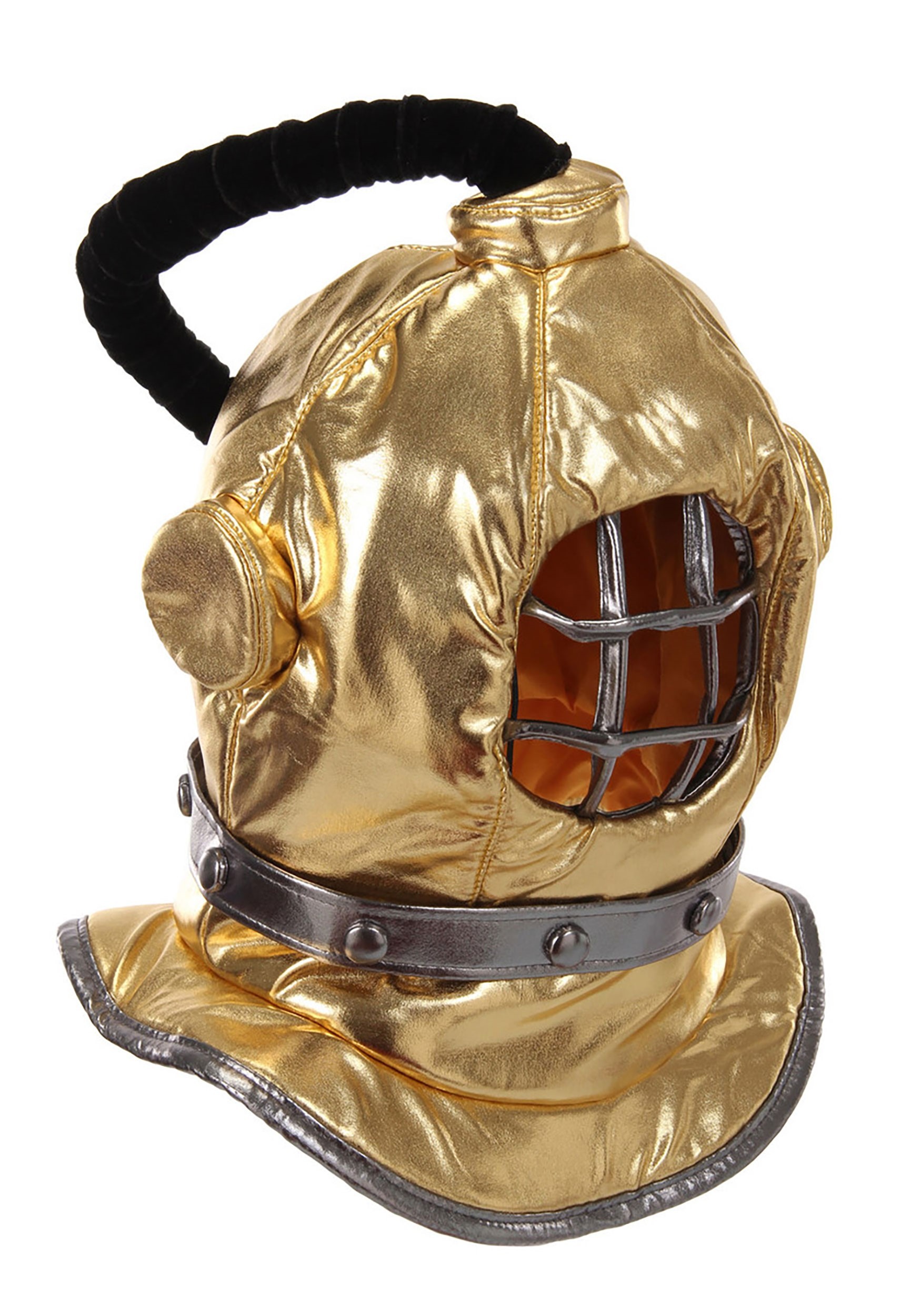 Diving Bell Gold Plush Costume Helmet