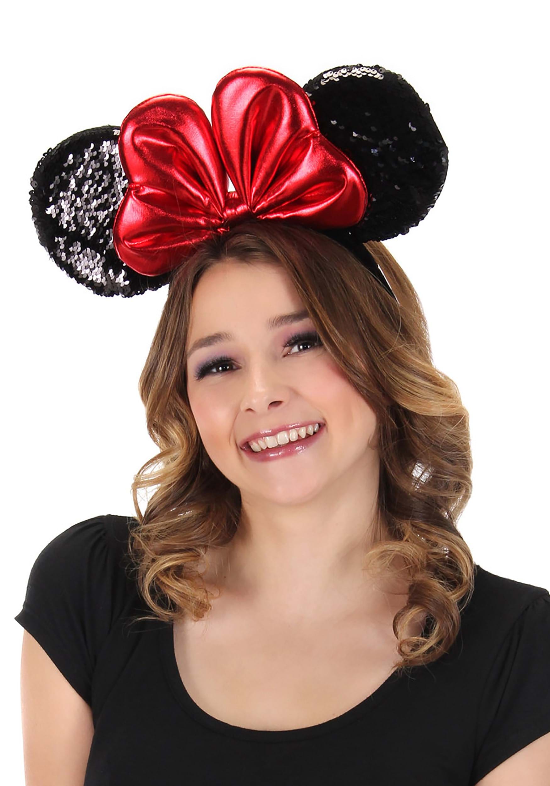 Sequin Minnie Black Ears Headband