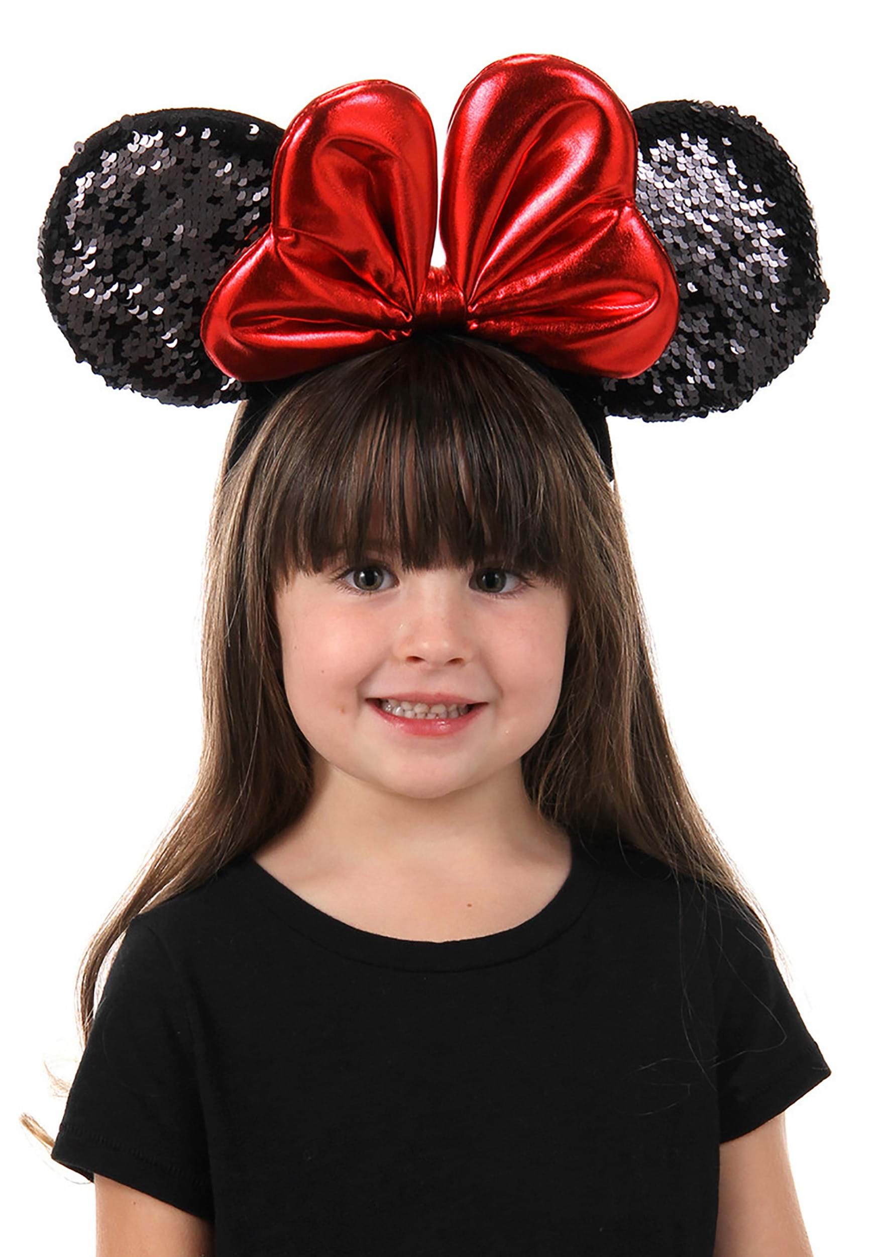 Sequin Minnie Black Ears Headband