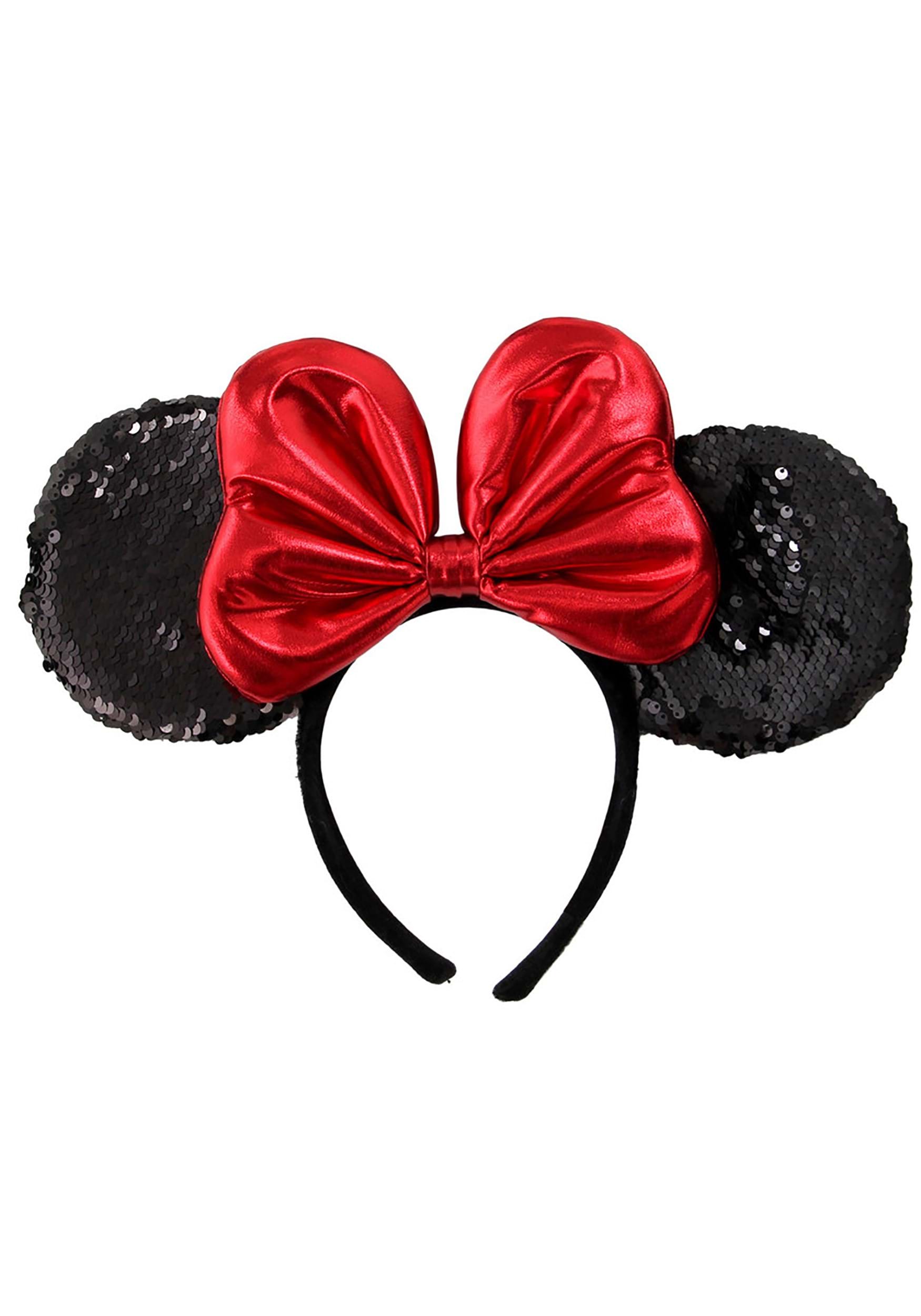 Sequin Minnie Black Ears Headband
