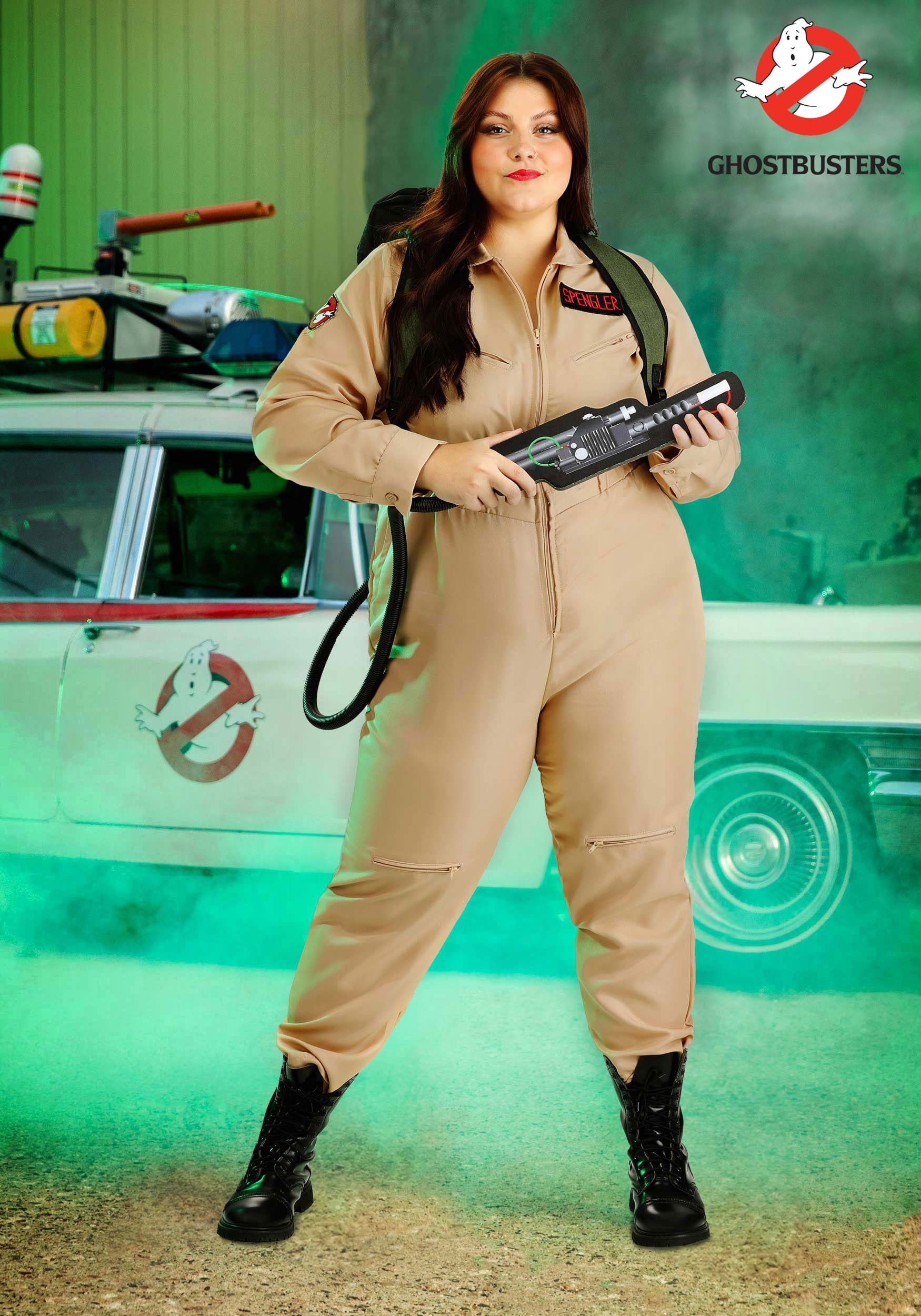 Women's Plus Size Ghostbusters Jumpsuit Costume