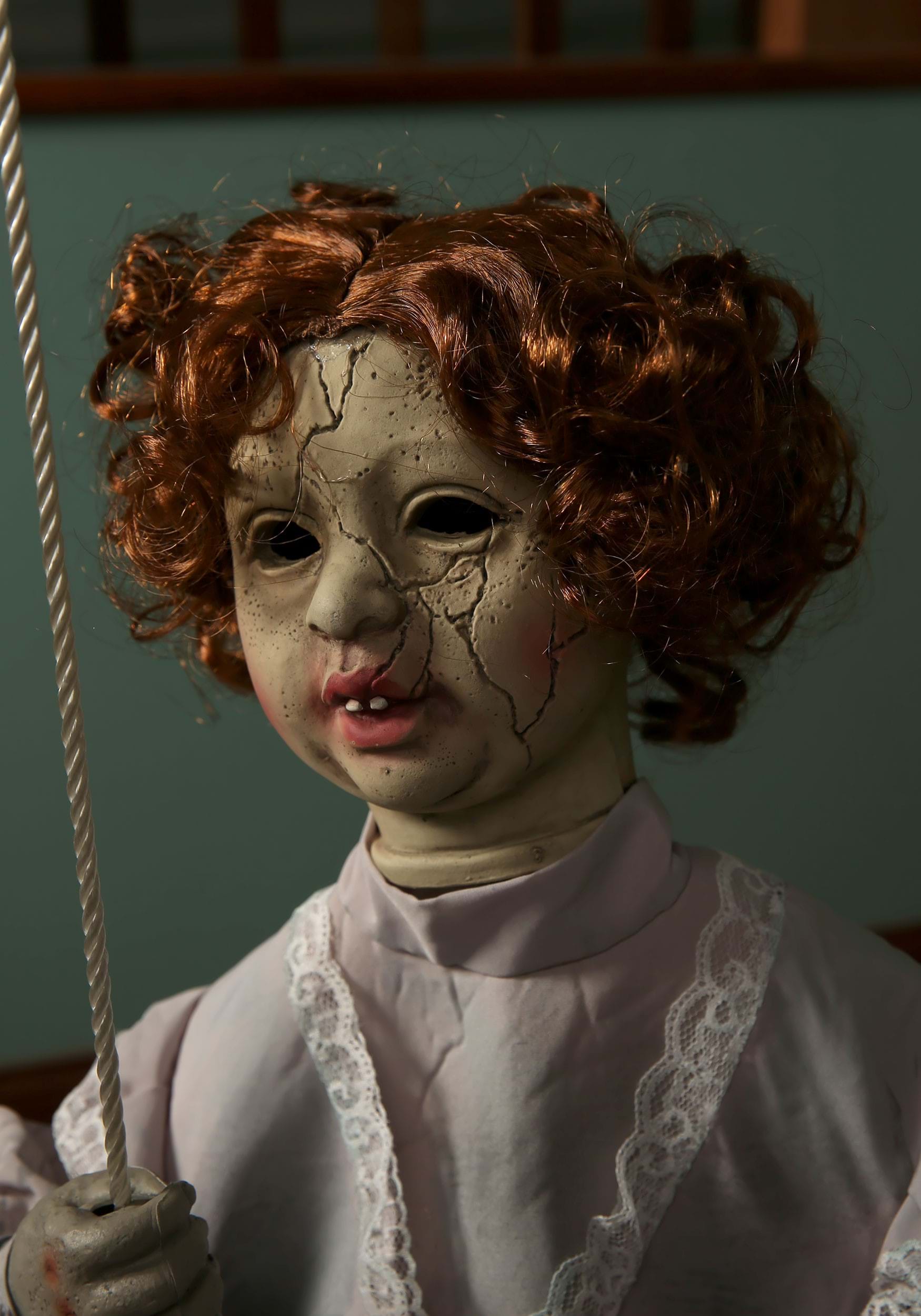 72-Inch Animated Ghostly Go Round with 3 Dolls Halloween Decoration