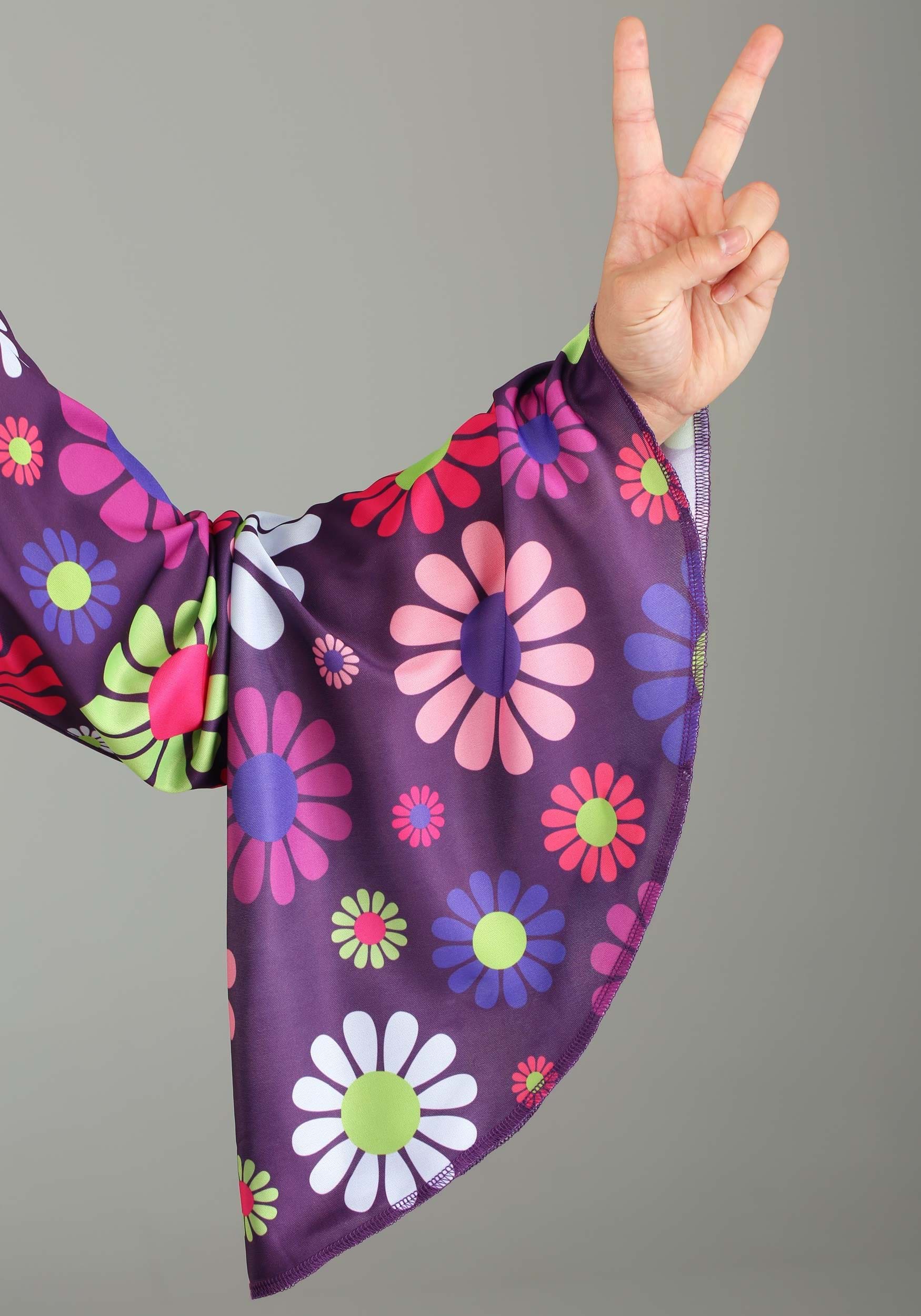 Women's Plus Size Groovy Flower Power Costume