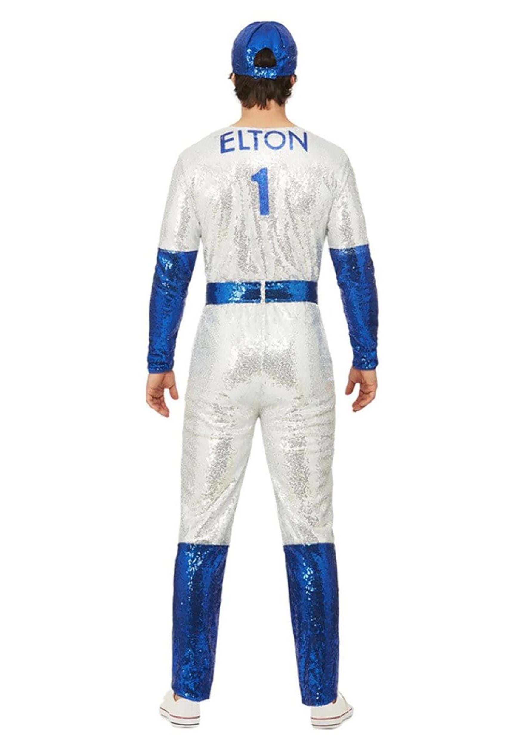 Men's Elton John Deluxe Sequin Baseball Costume 3 Men's Elton John Deluxe Sequin Baseball Costume