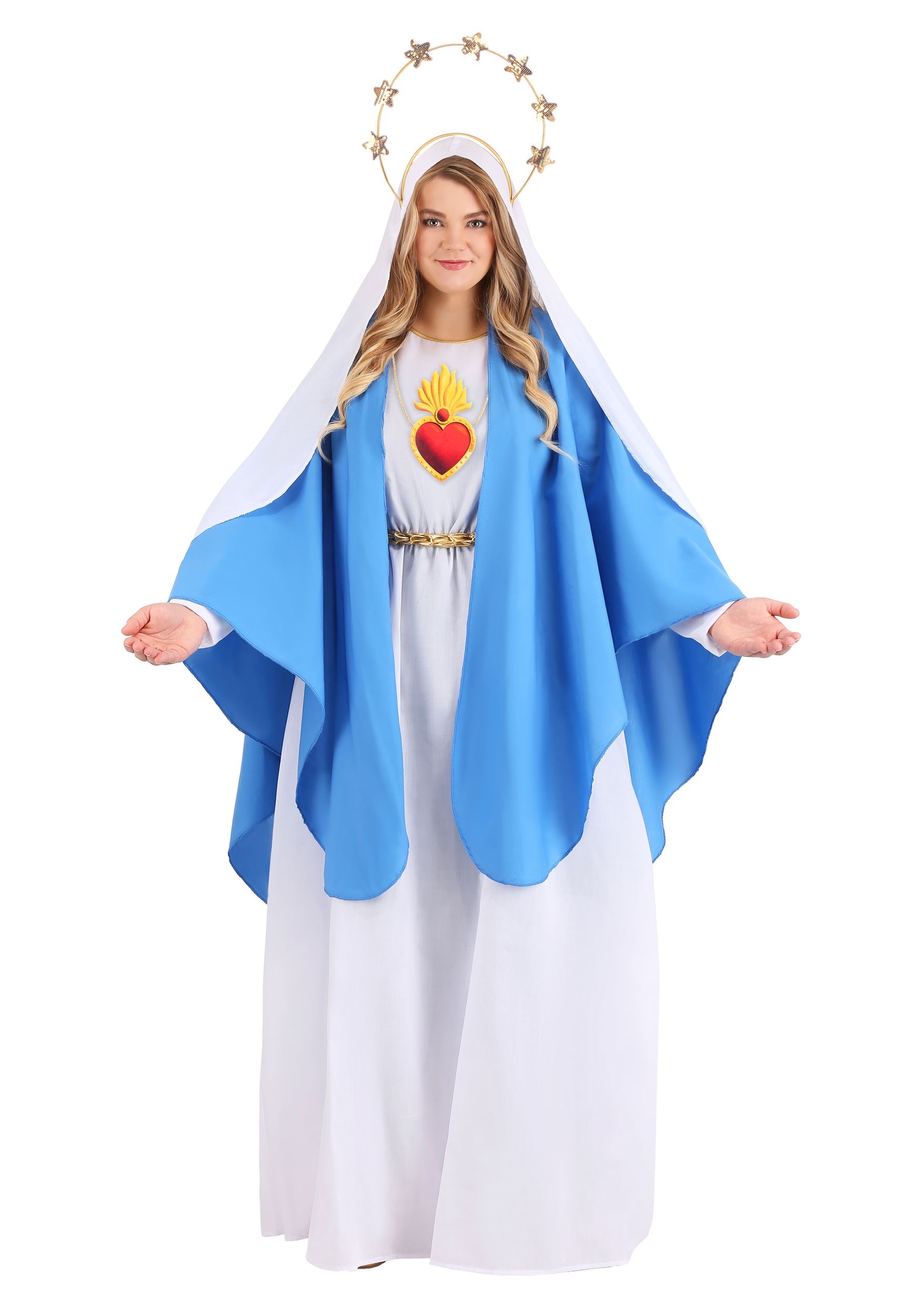 Women's Plus Size Nativity Mary Costume 1 Women's Plus Size Nativity Mary Costume