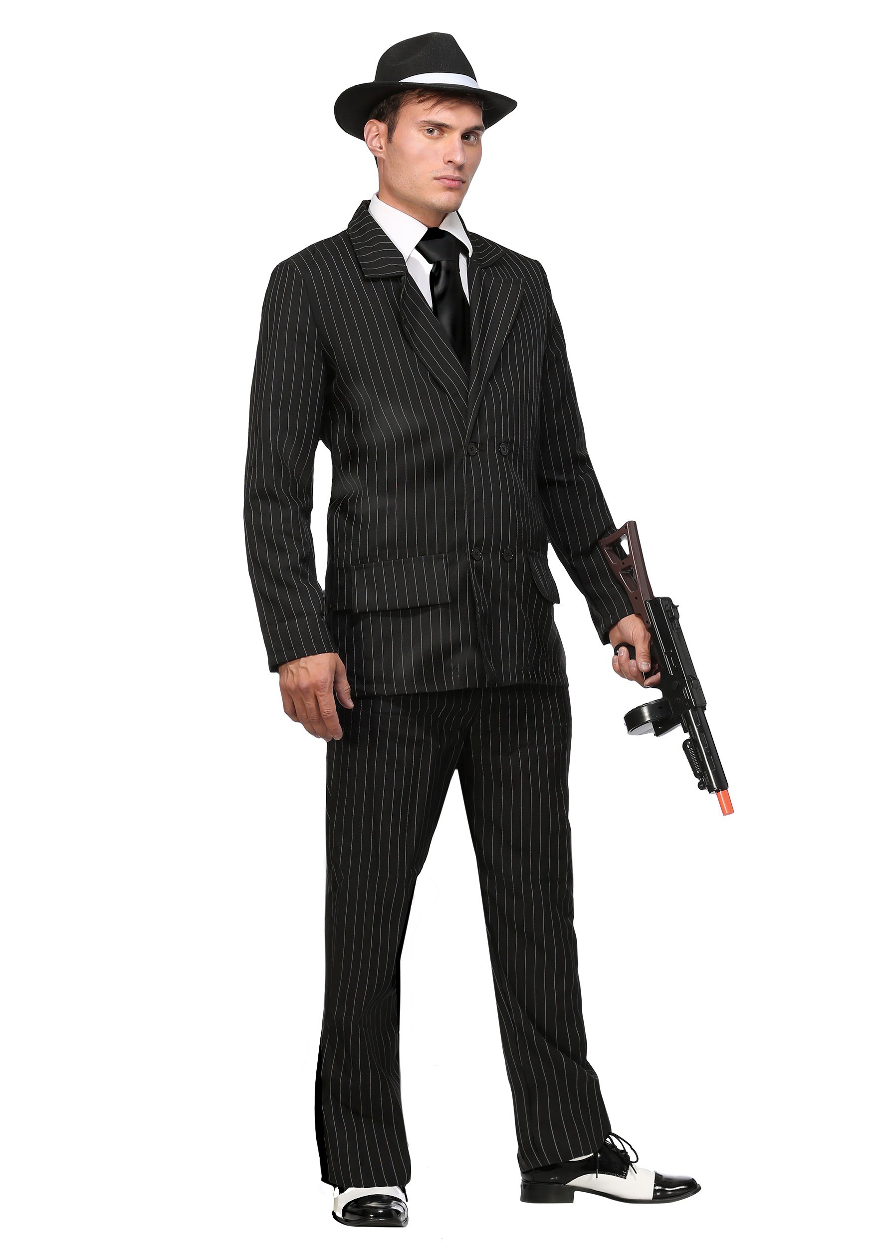 Deluxe Pin Stripe Double Breasted Gangster Costume Suit