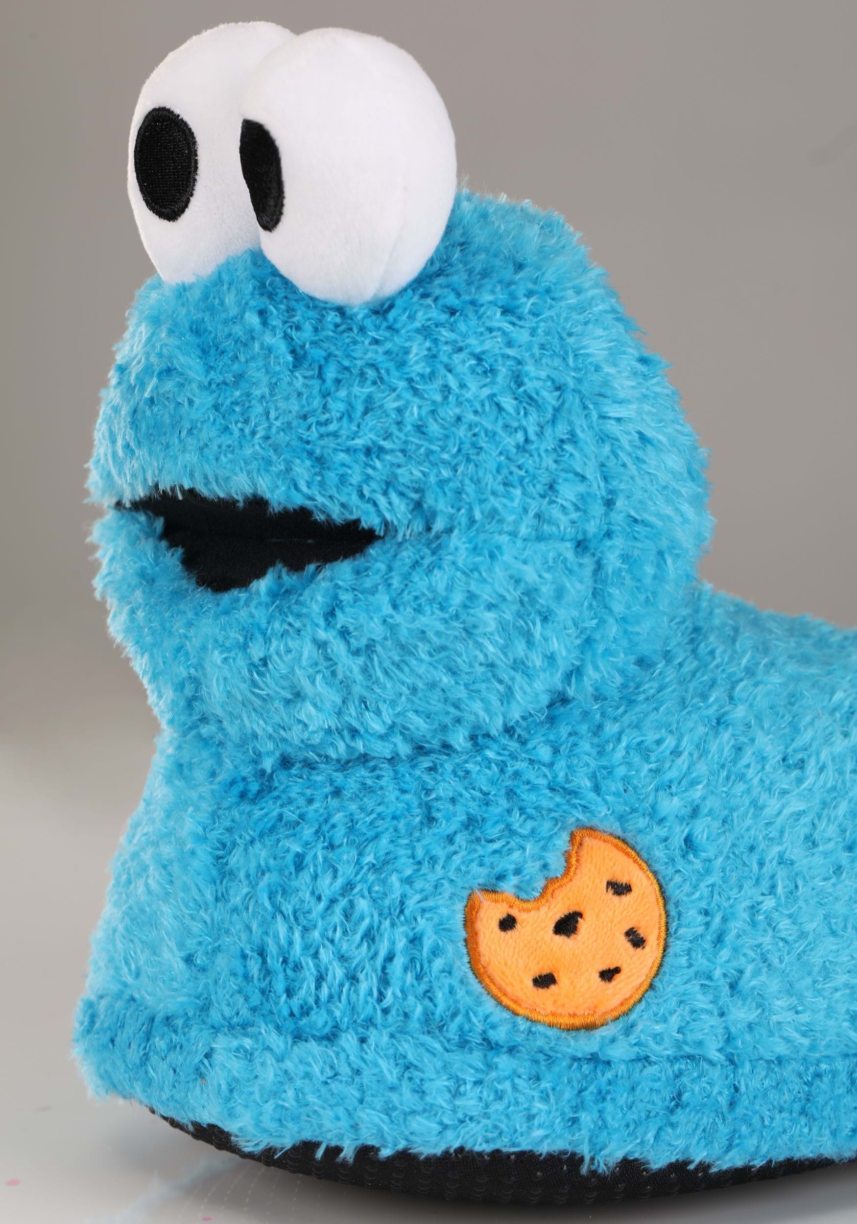 Cookie Monster Plush Slippers for Adults