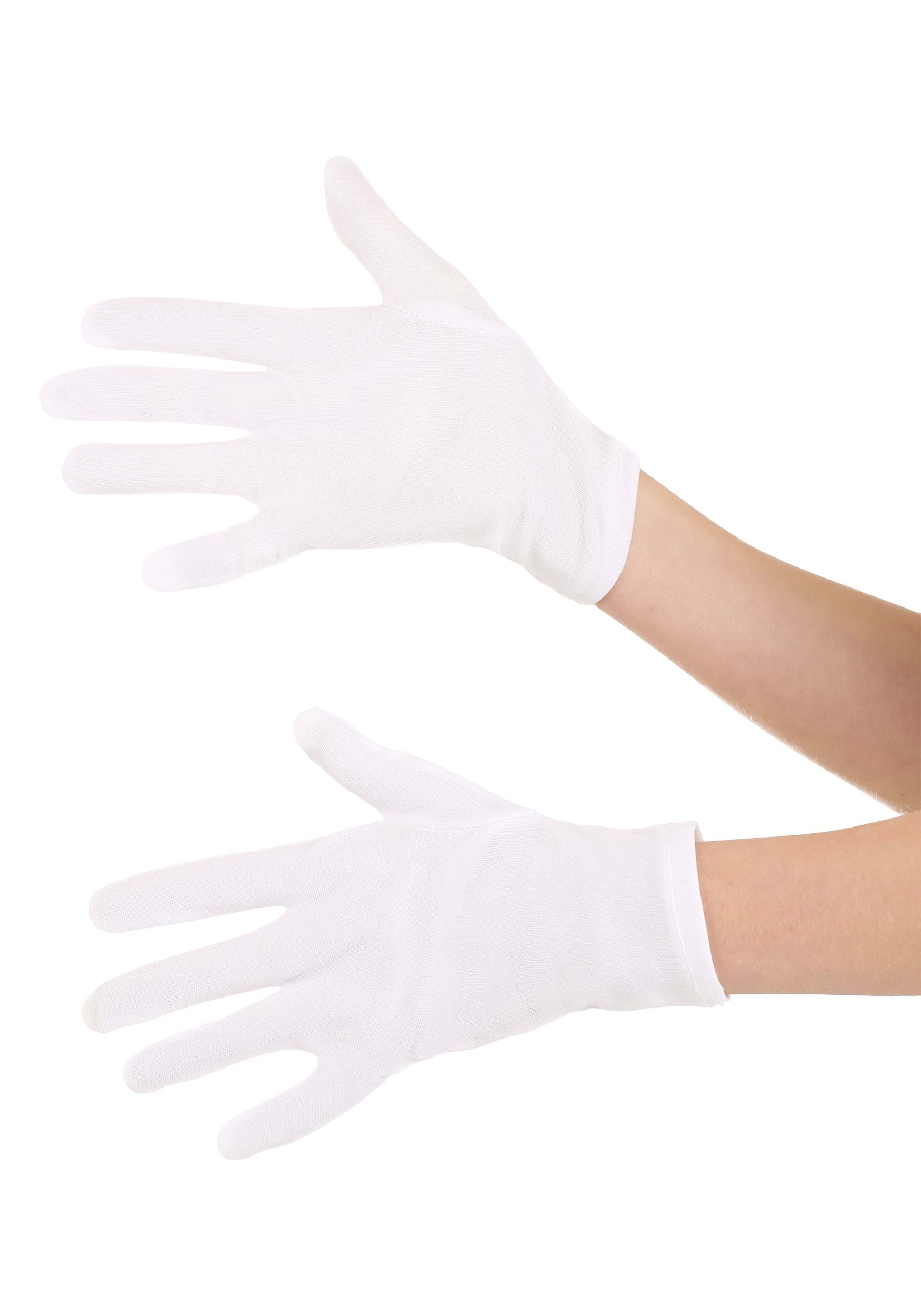 White Costume Adult Gloves