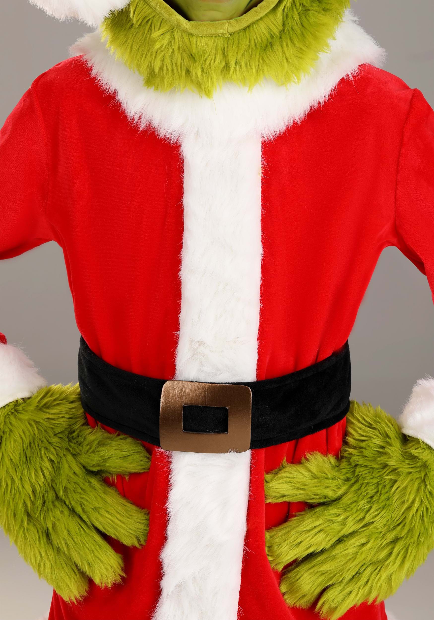 The Grinch Kid's Santa Open Face Costume