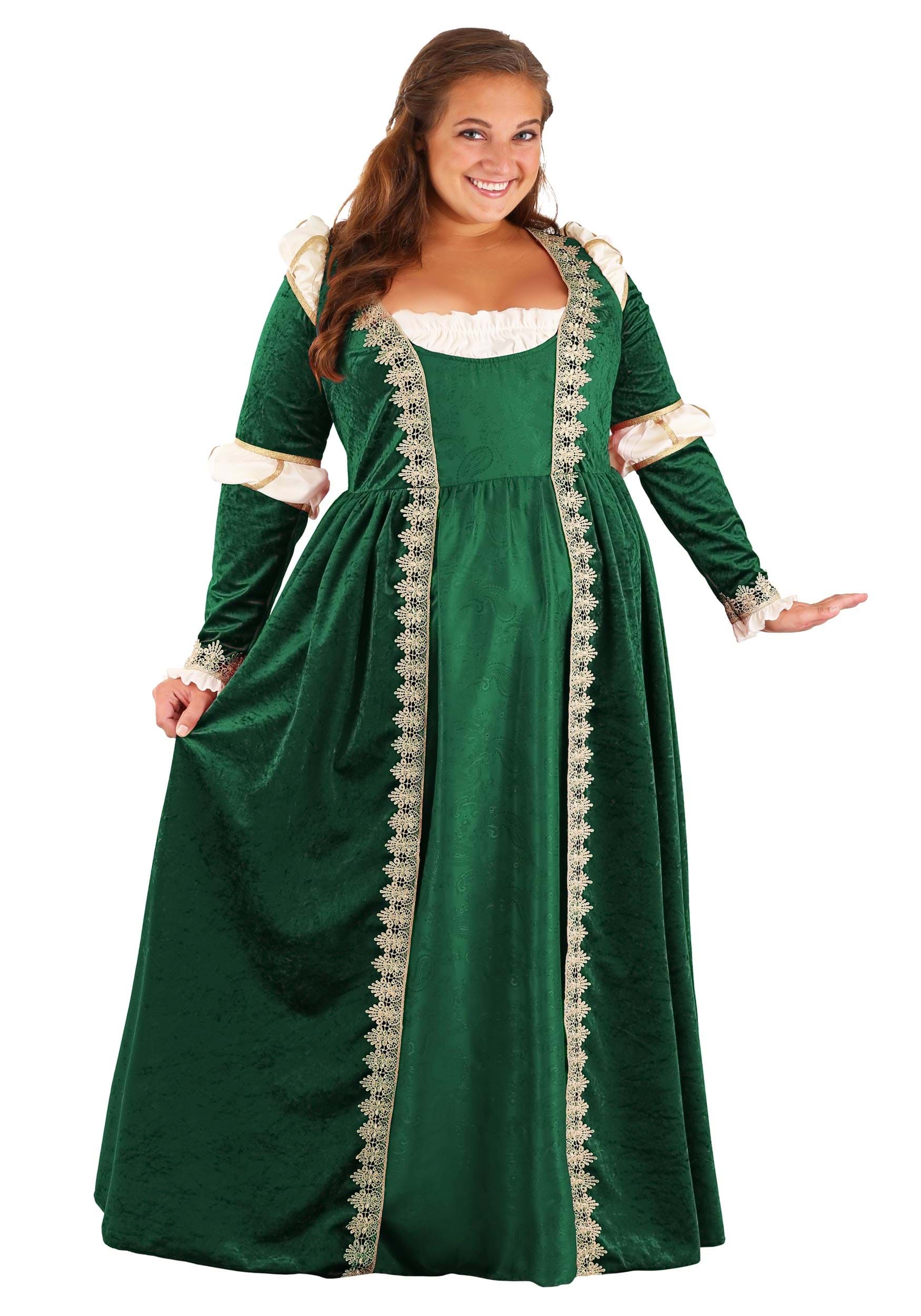 Plus Size Emerald Maiden Costume for Women