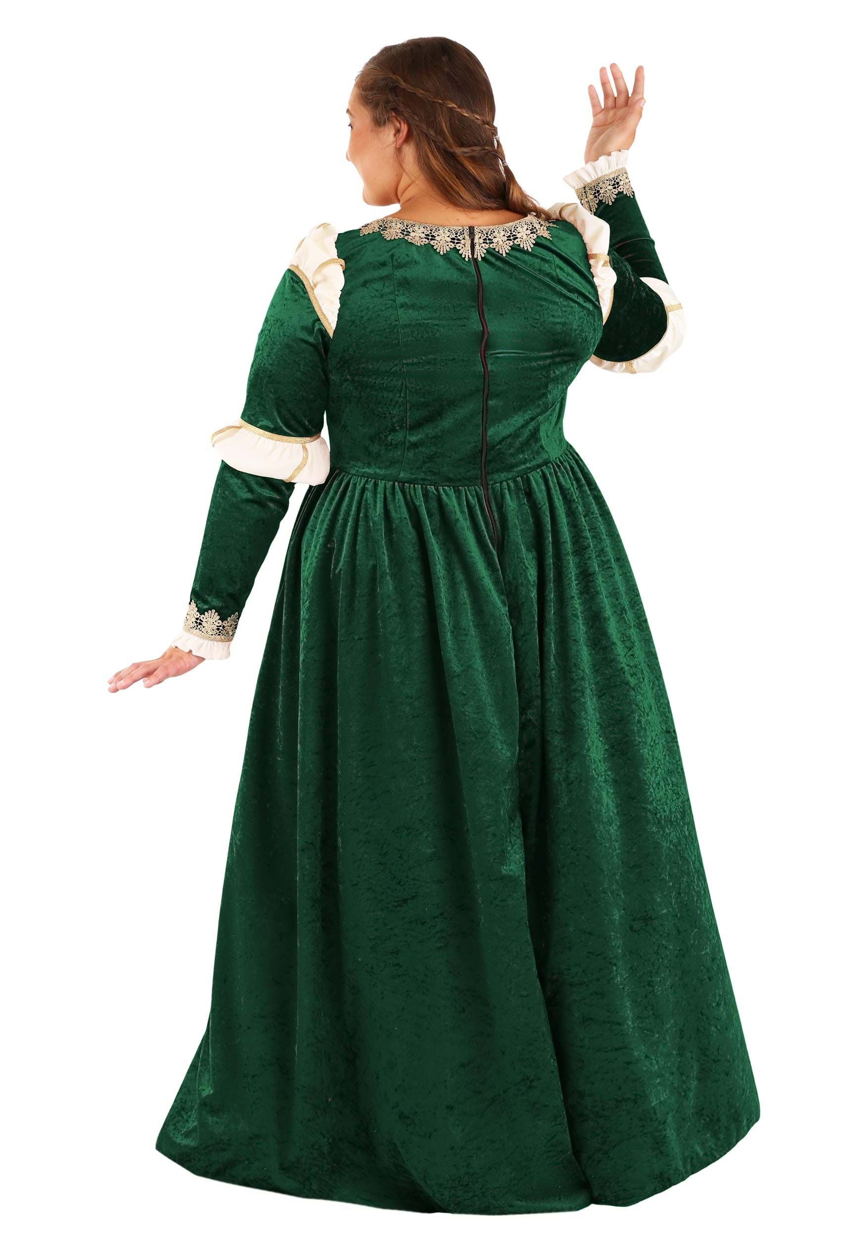 Plus Size Emerald Maiden Costume for Women