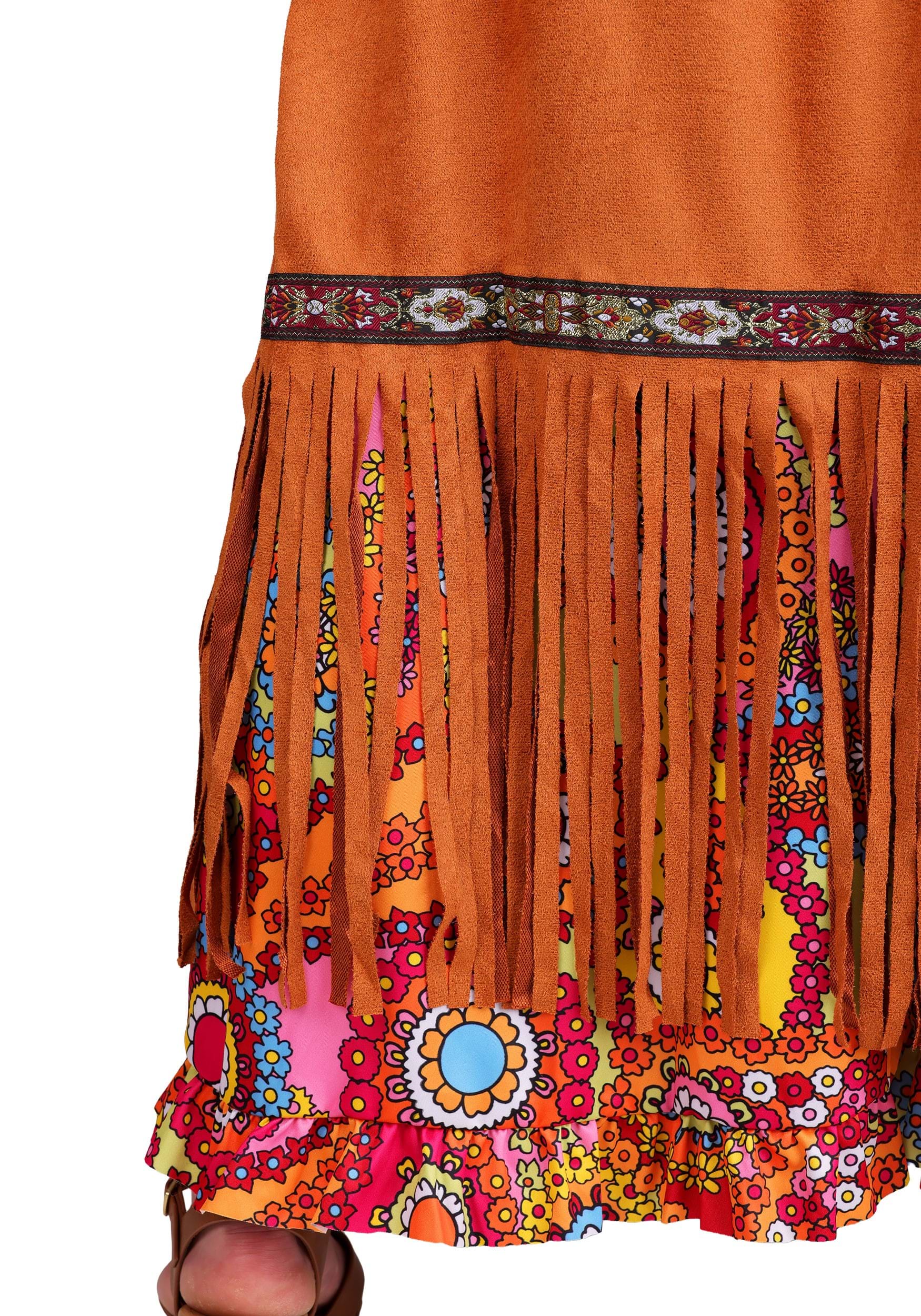 Women's 70s Woodstock Hippie Costume Dress