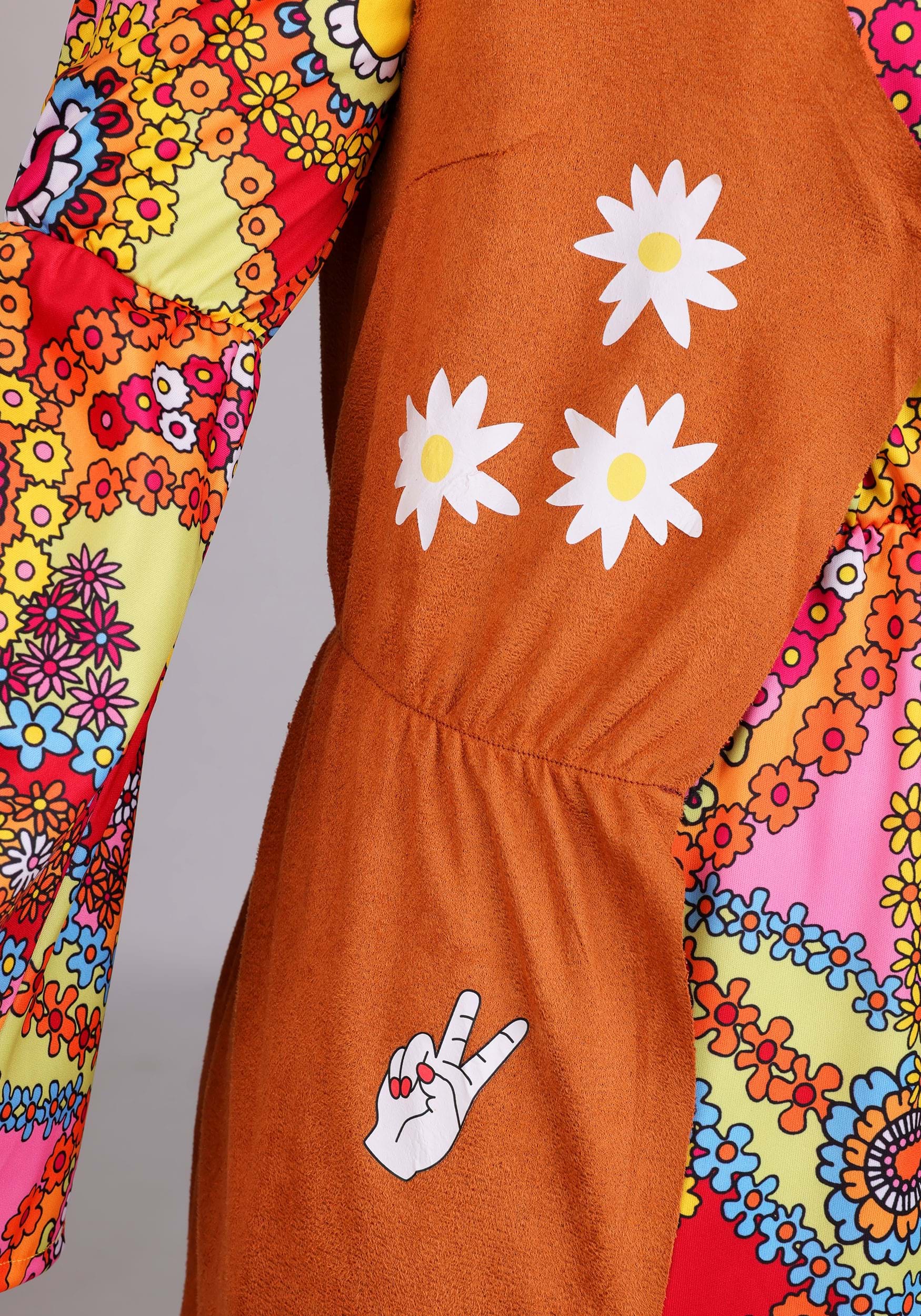 Women's 70s Woodstock Hippie Costume Dress