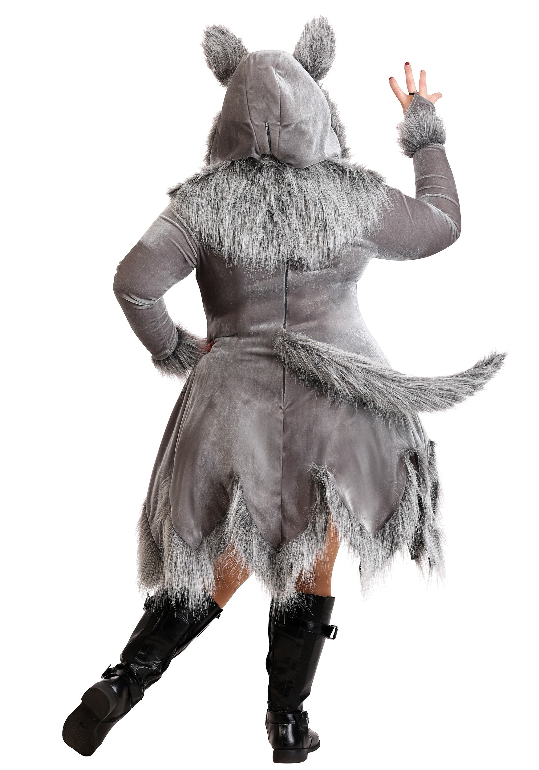 Grey Wolf Plus Size Costume Dress for Women 3 Grey Wolf Plus Size Costume Dress for Women