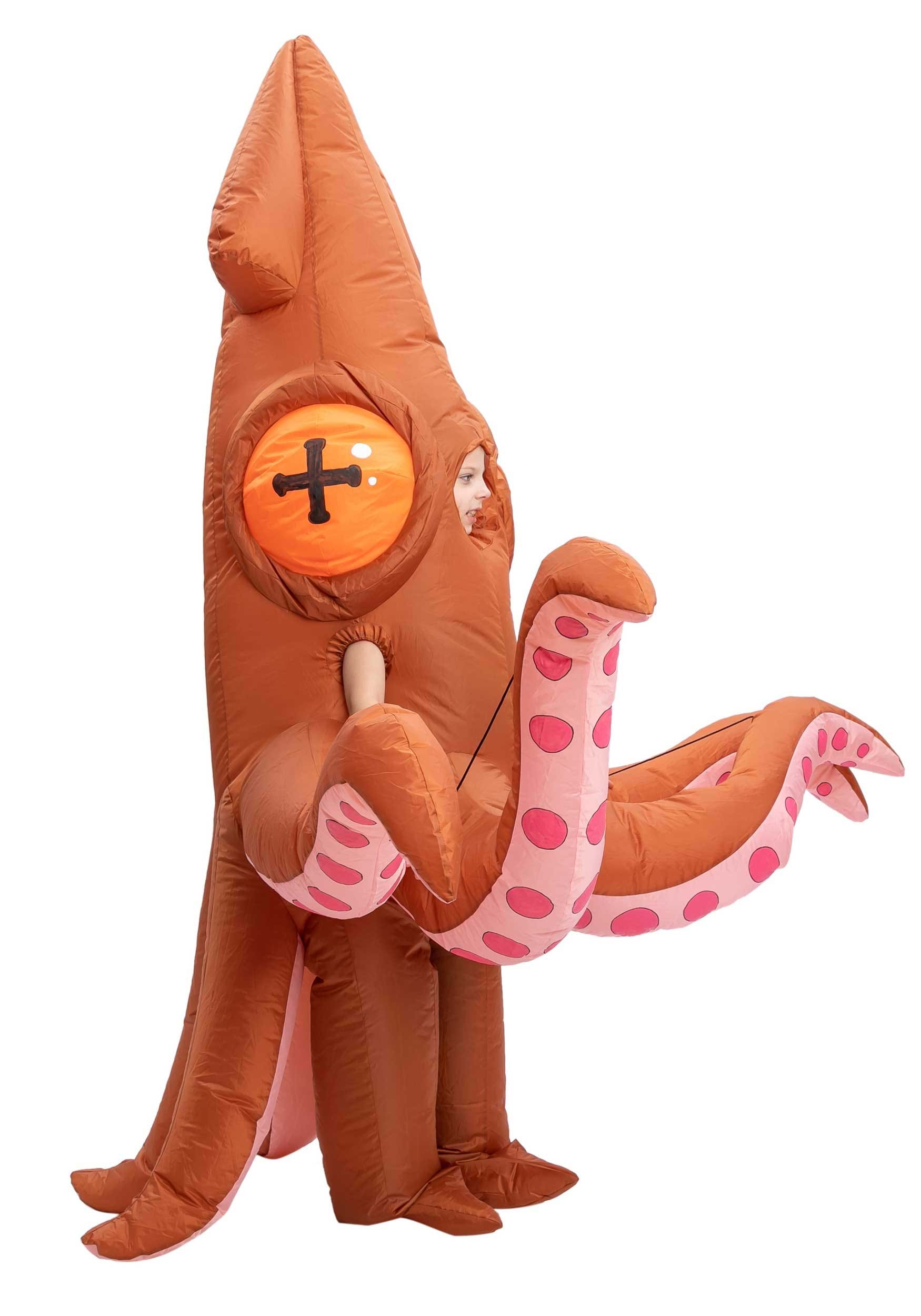 Kid's Inflatable Giant Squid Costume 2 Kid's Inflatable Giant Squid Costume