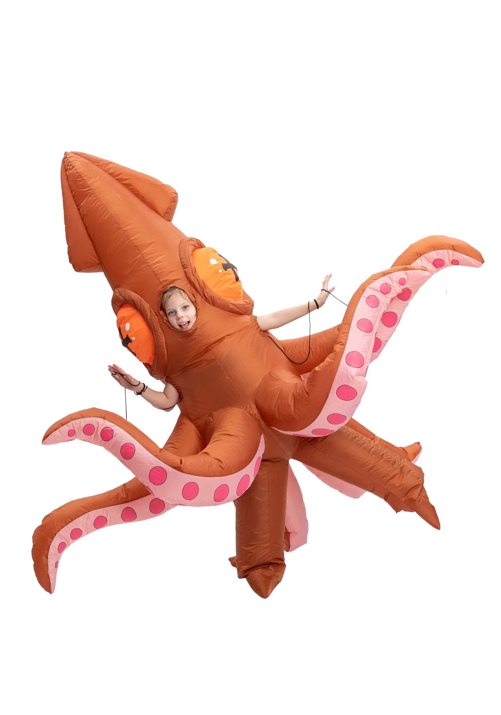 Kid's Inflatable Giant Squid Costume 3 Kid's Inflatable Giant Squid Costume