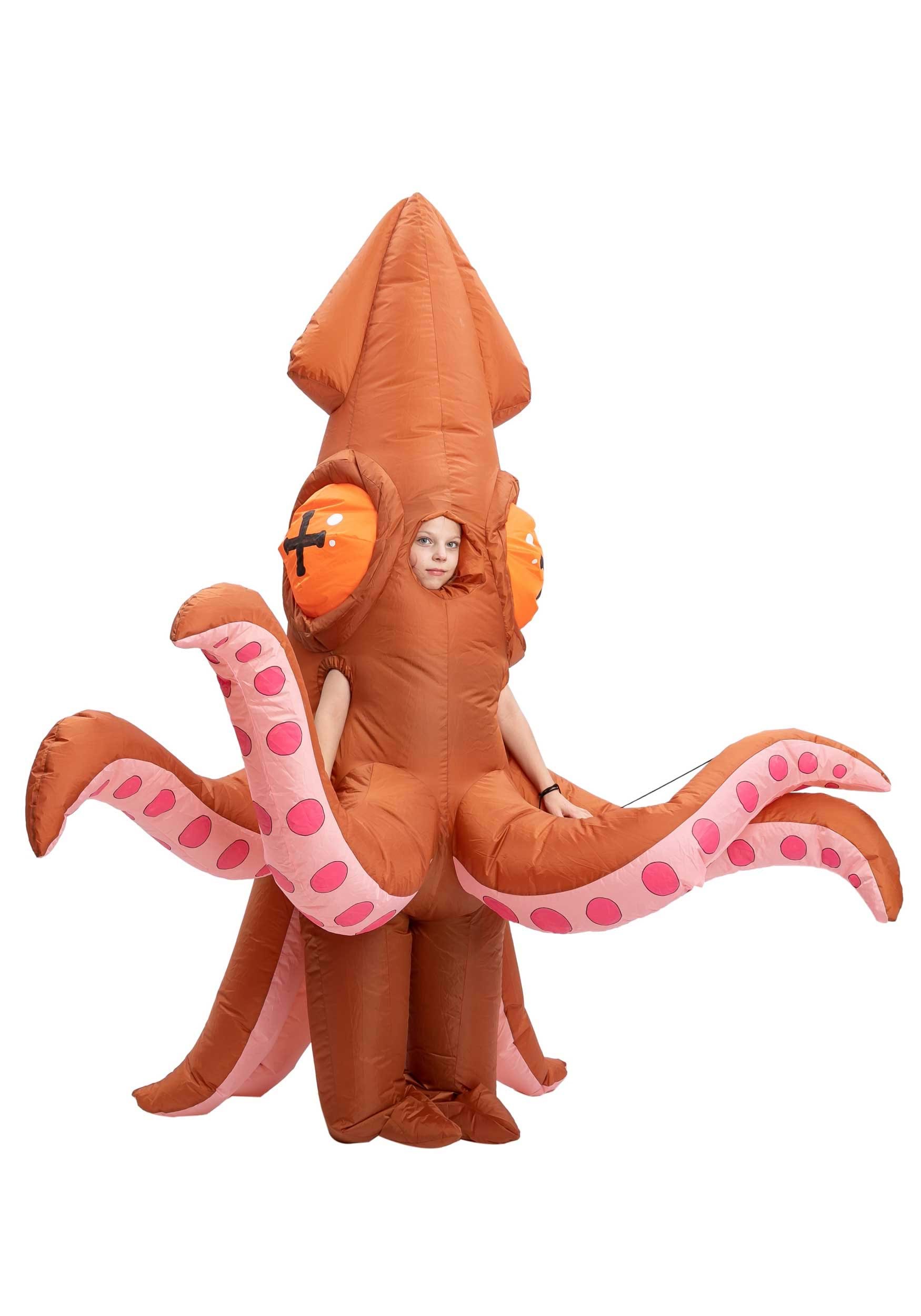 Kid's Inflatable Giant Squid Costume 4 Kid's Inflatable Giant Squid Costume