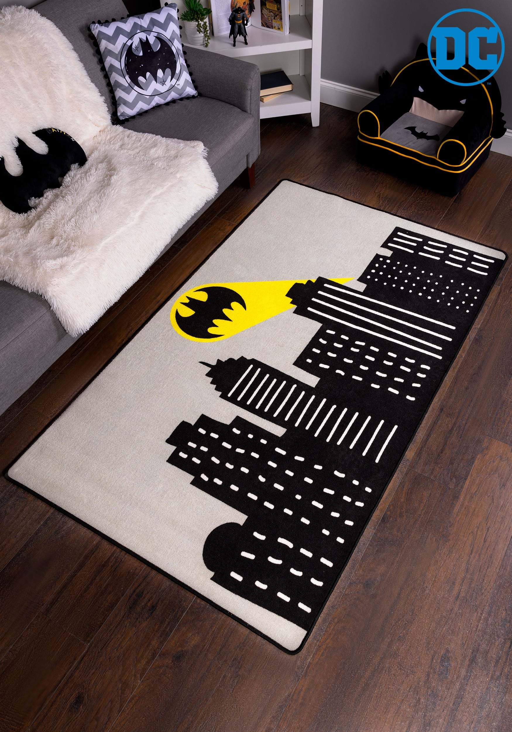 Batman Gotham City Print Rug 1 Batman Gotham City Print Rug