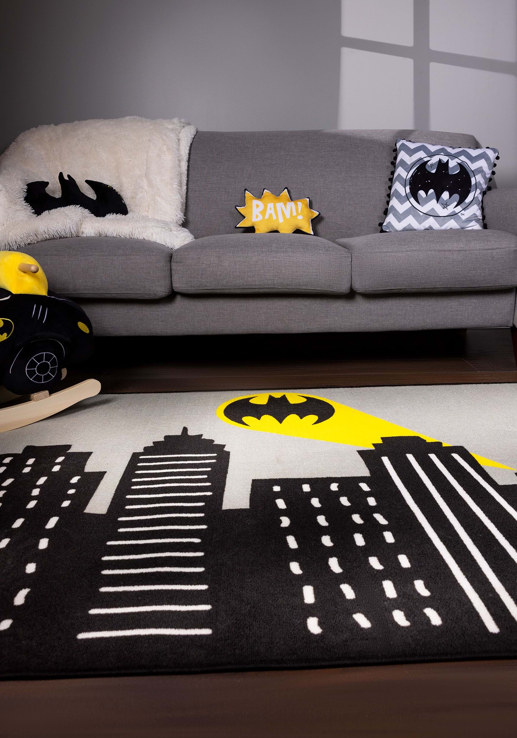 Batman Gotham City Print Rug 2 Batman Gotham City Print Rug