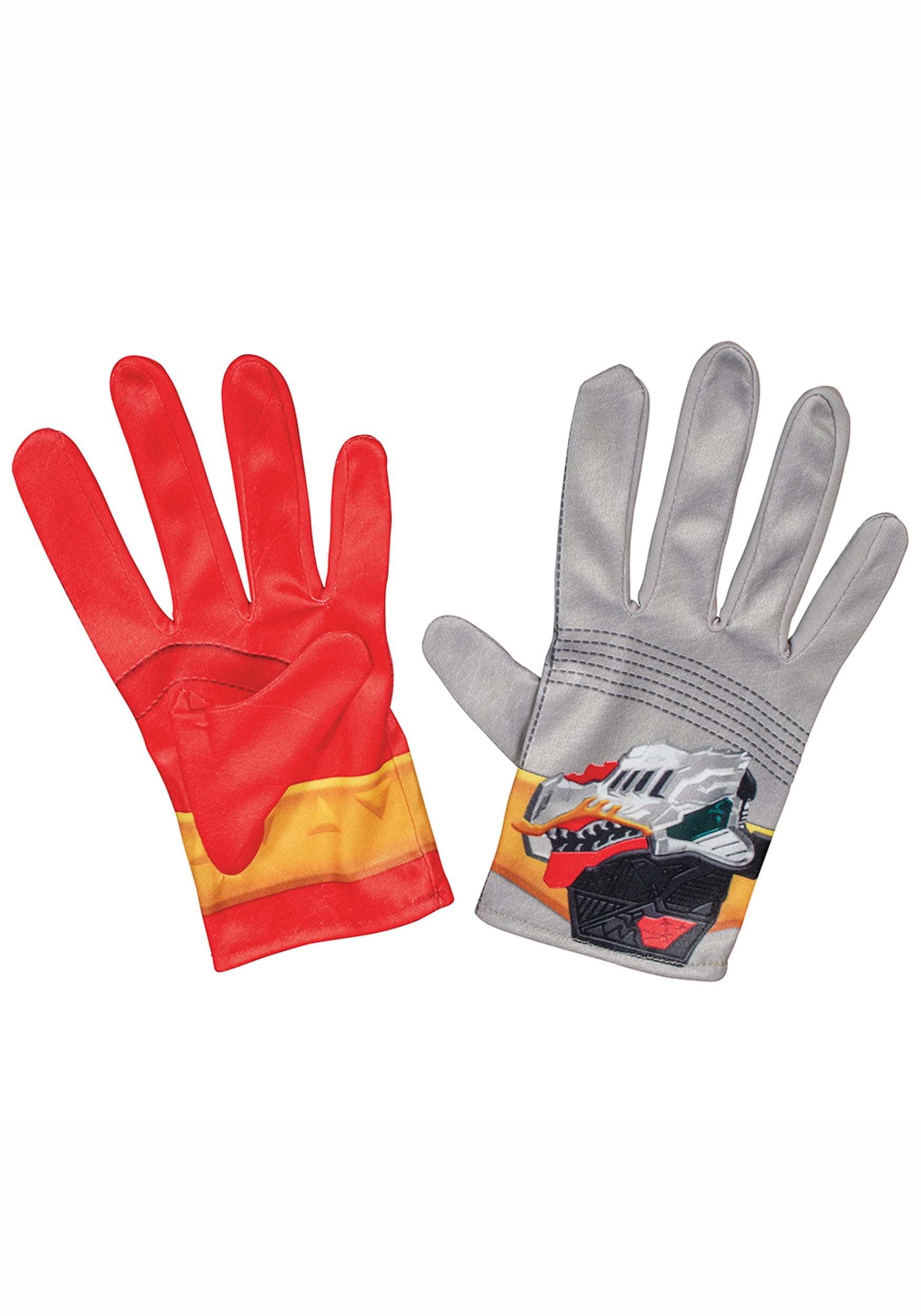 Power Rangers Dino Fury Red Ranger Gloves for Kids 1 Power Rangers Dino Fury Red Ranger Gloves for Kids