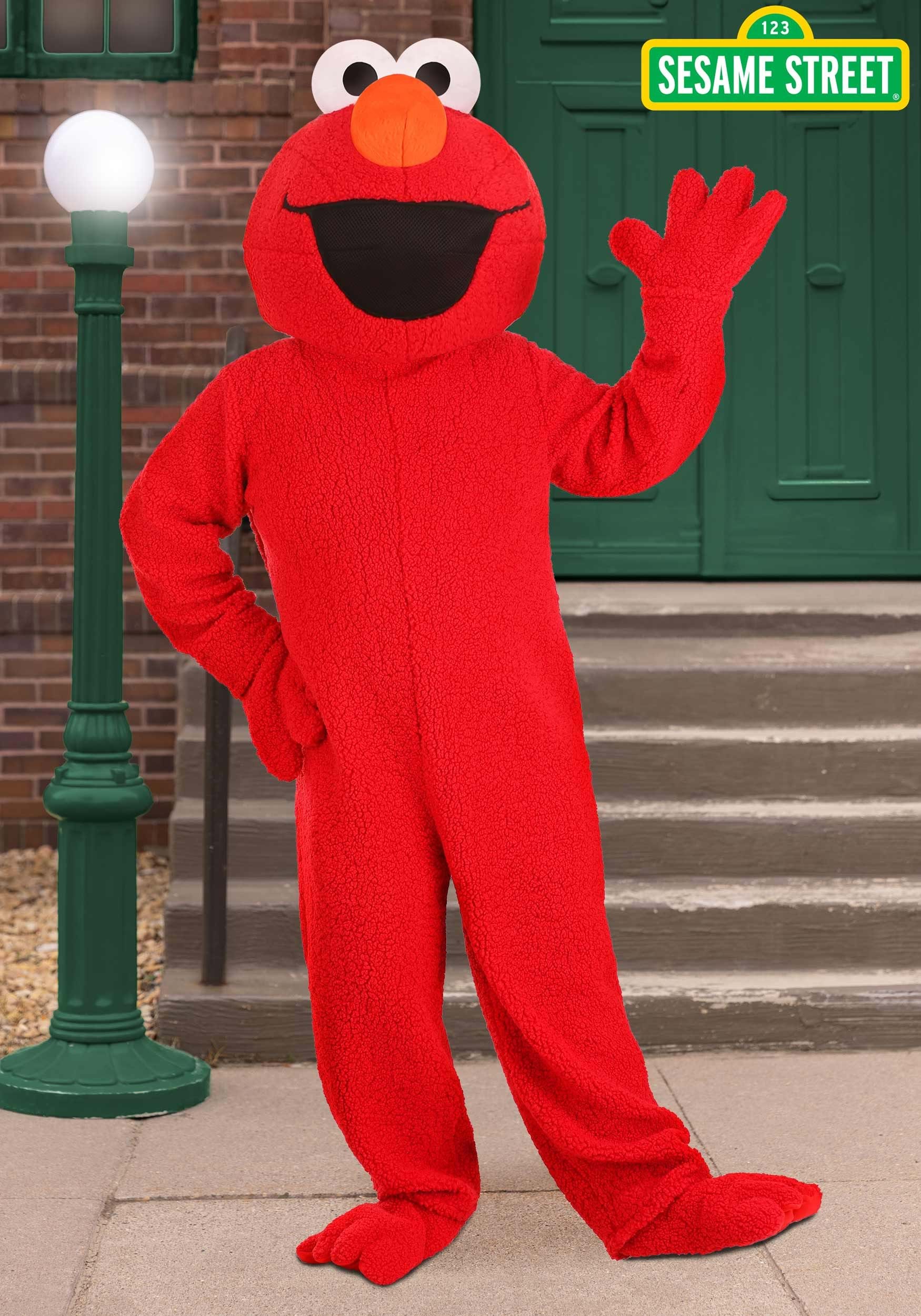 Adult Plus Size Sesame Street Elmo Mascot Costume