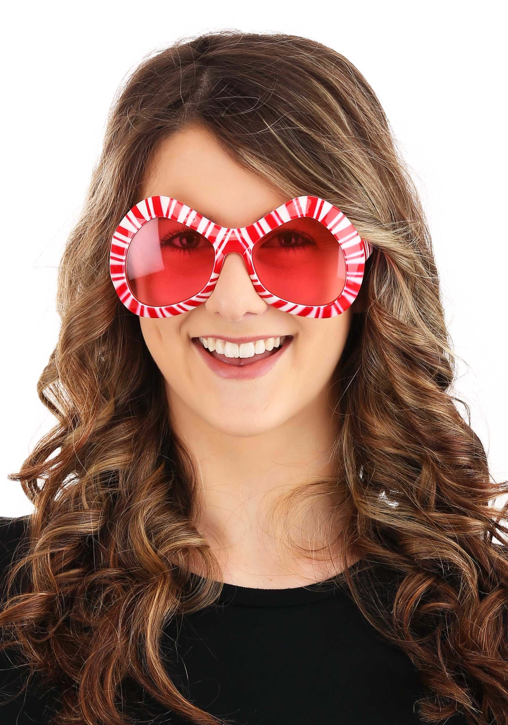 Mod Candy Cane Costume Glasses 2 Mod Candy Cane Costume Glasses