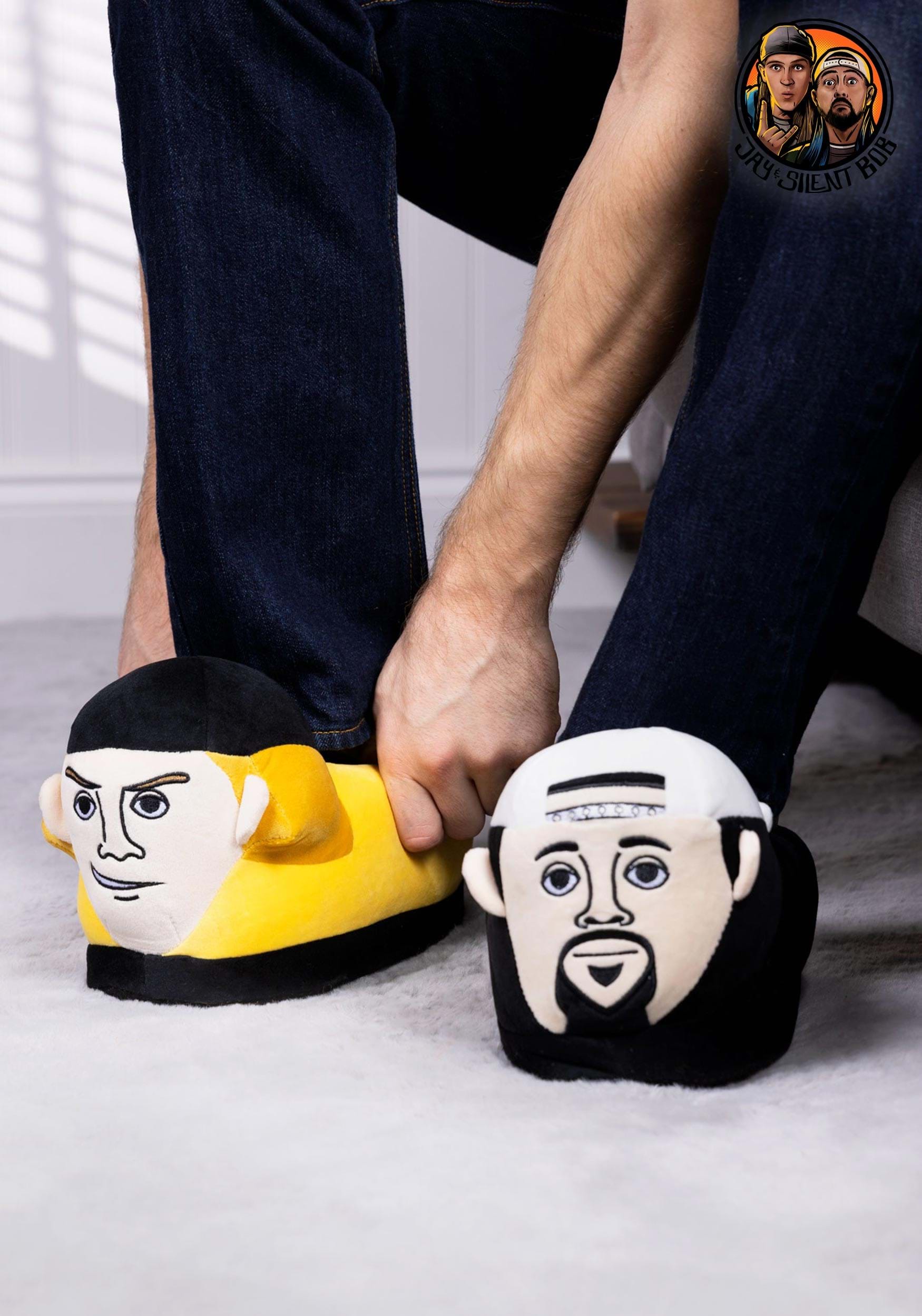Jay & Silent Bob Plush Slippers for Adults
