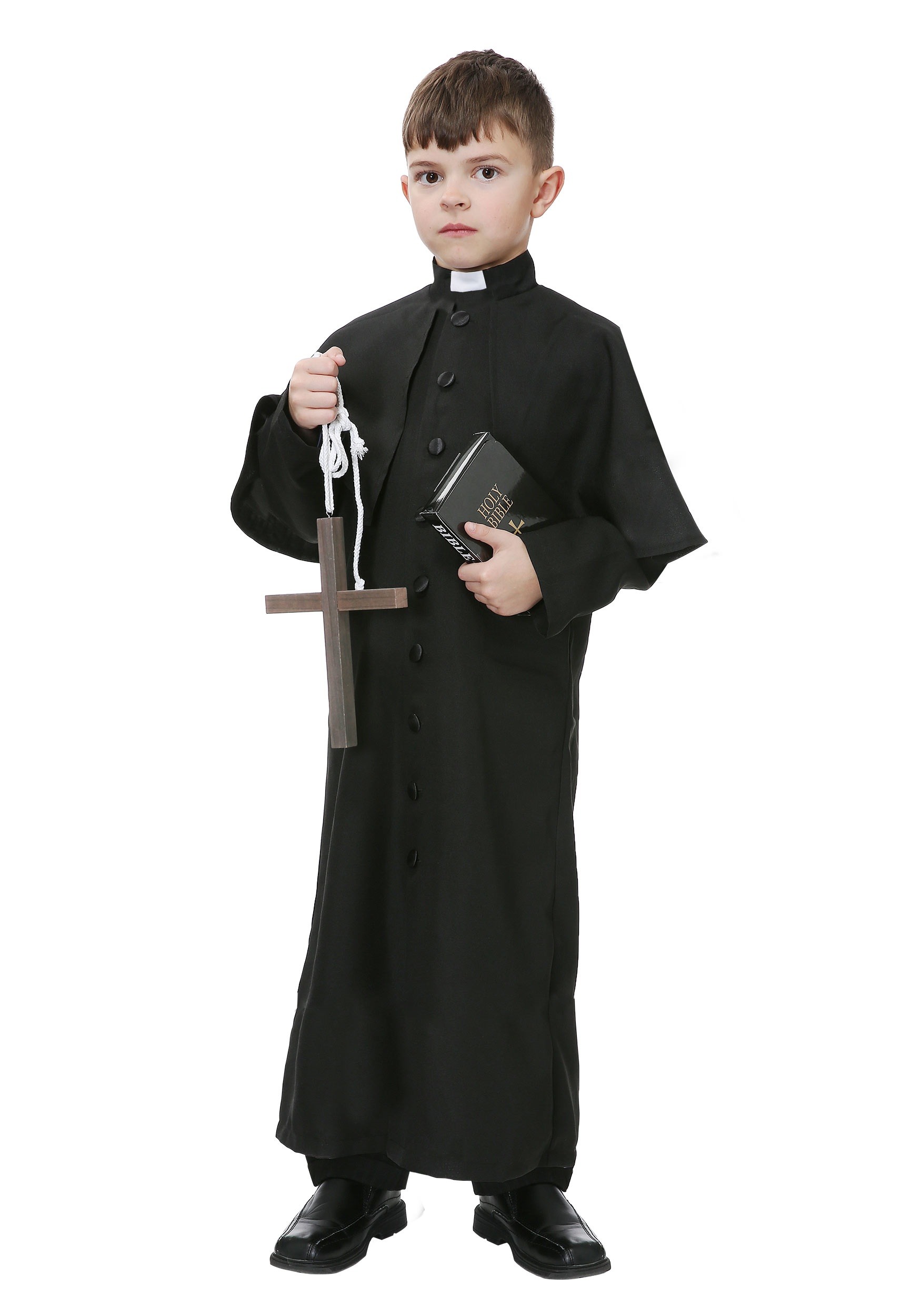 Deluxe Priest Kids Costume 1 Deluxe Priest Kids Costume