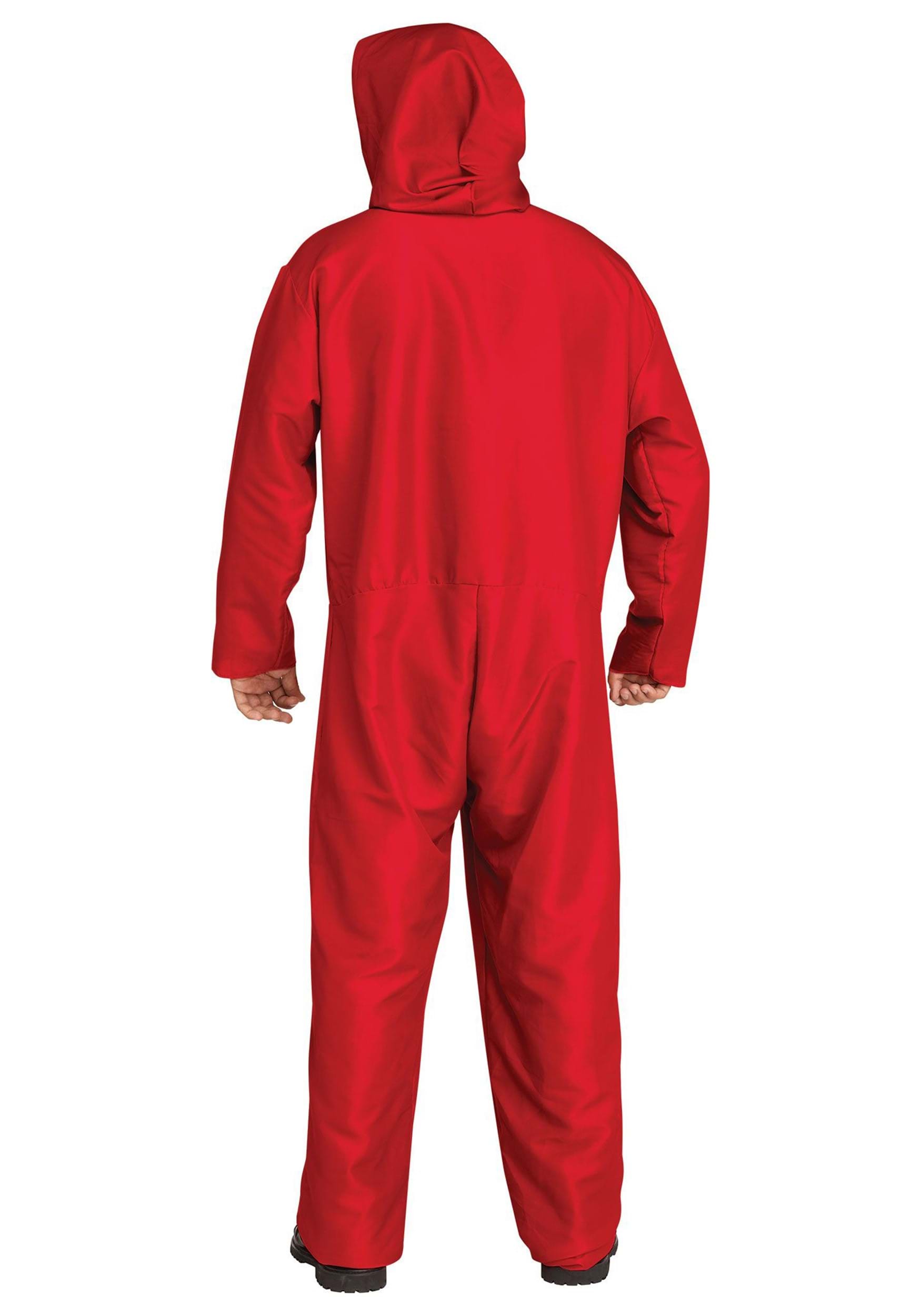 Red Bank Robber Costume for Adults