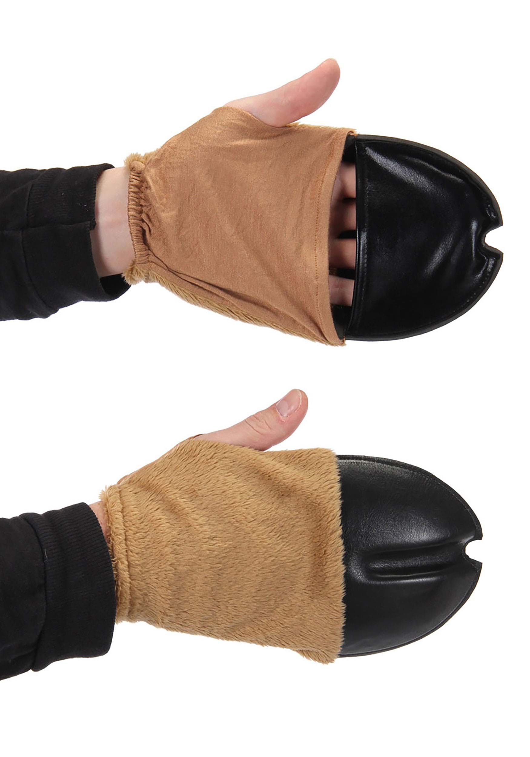Front Hooves Costume Brown Deer Gloves