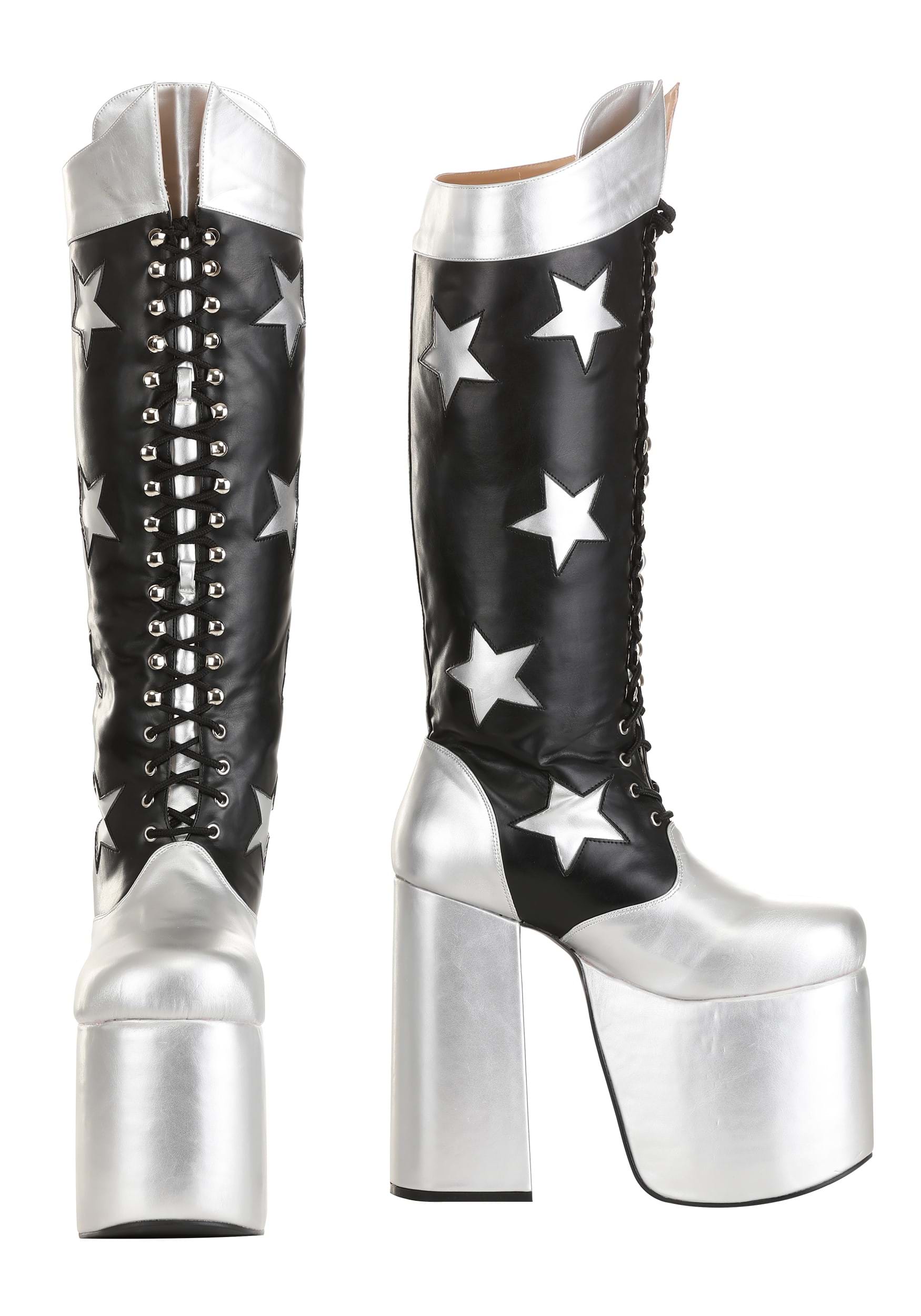 KISS Starchild Boots for Adults 7 KISS Starchild Boots for Adults
