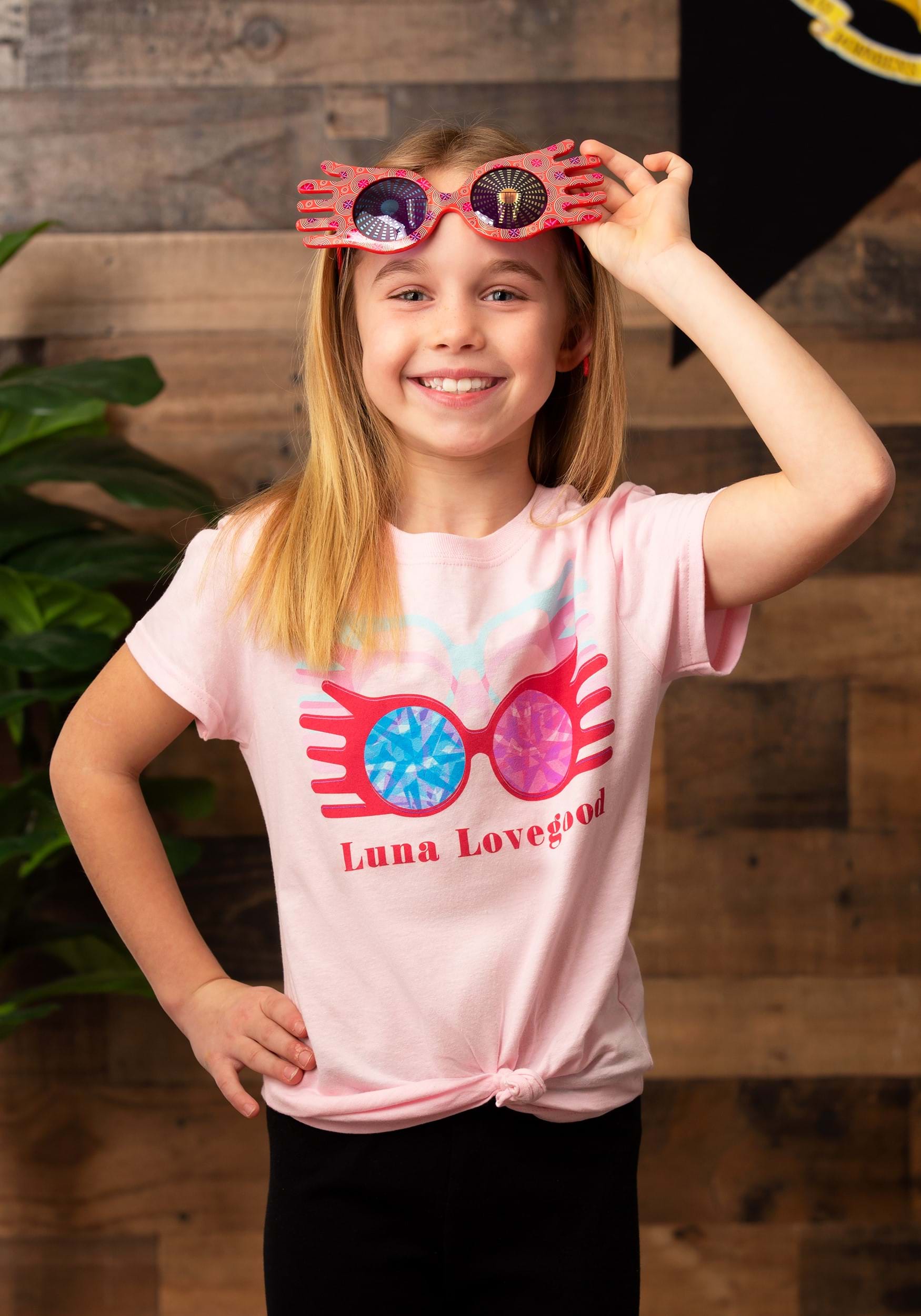 Luna Lovegood Glasses Pink T-Shirt for Girls